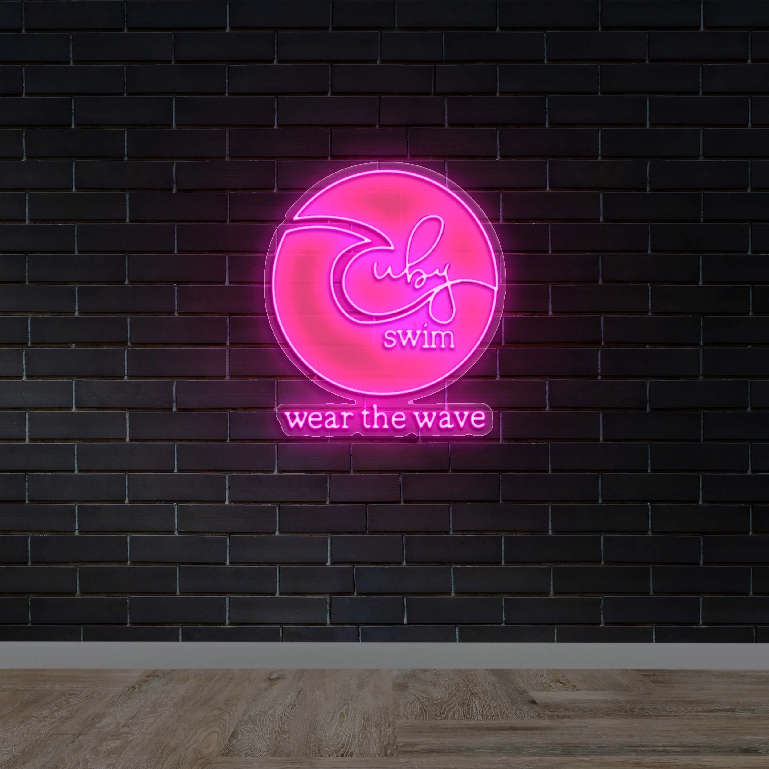 Ruby Swim II - Premium Neon Artwork