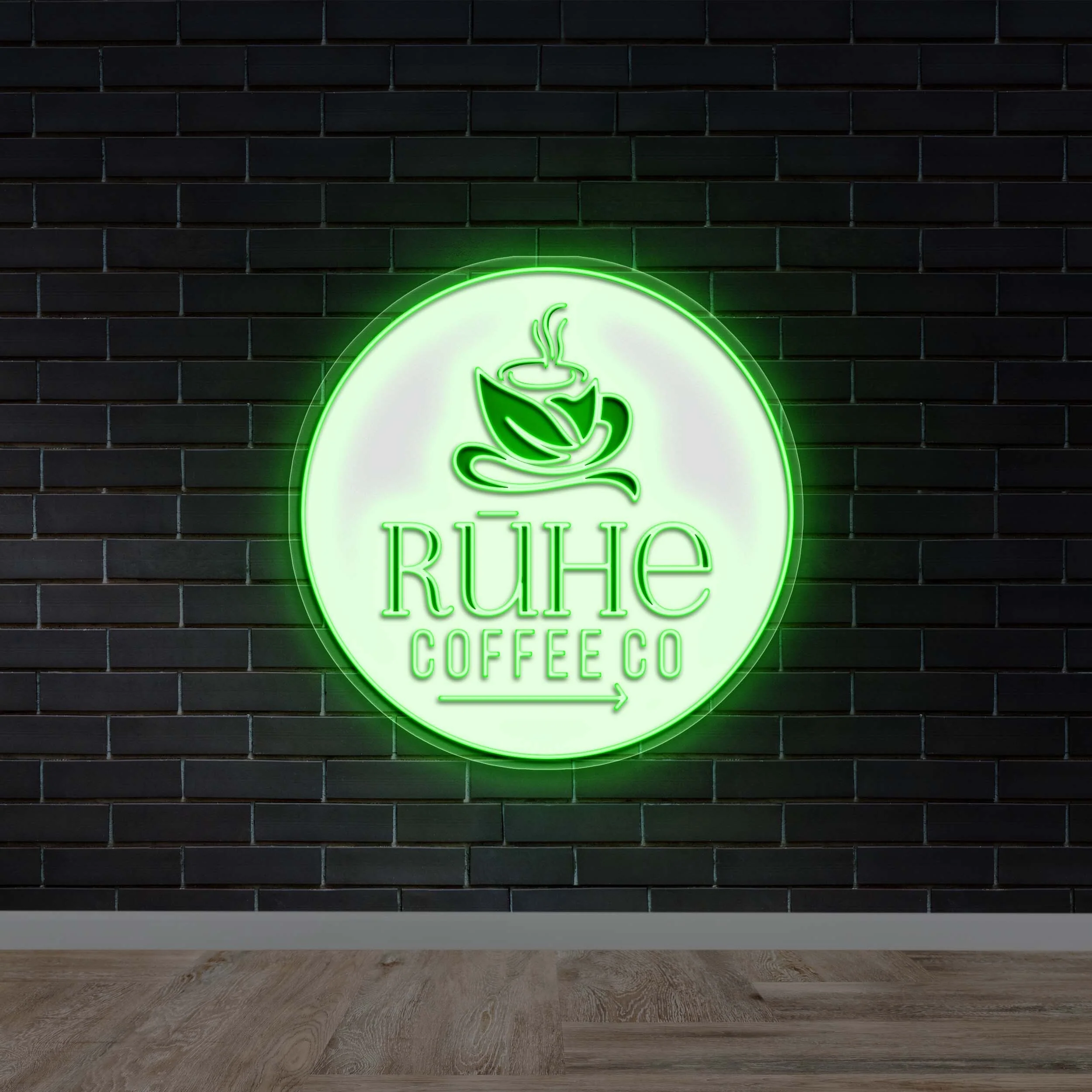 RUHE Coffee Co - Premium Neon Artwork