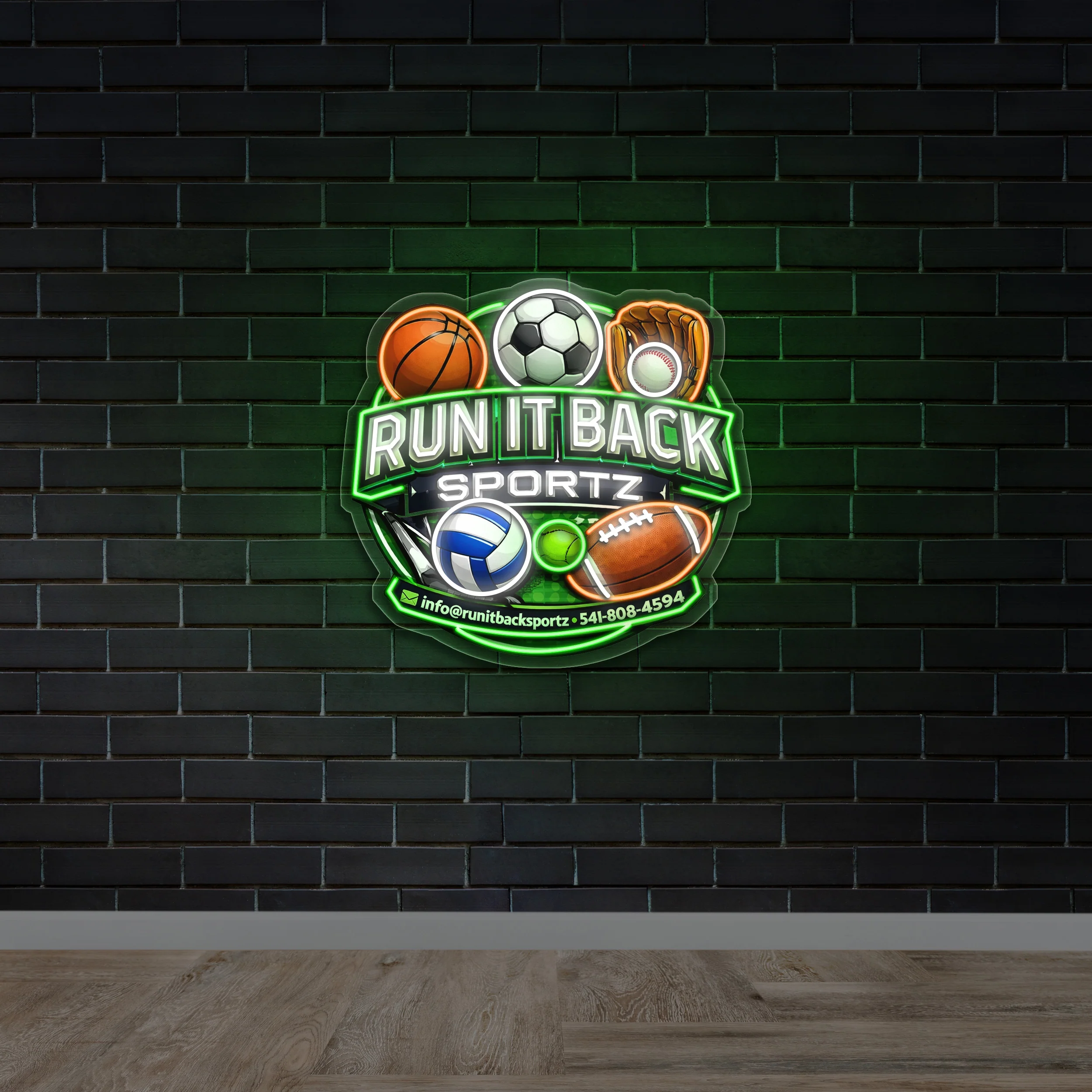 RUN IT BACK SPORTZ - Premium Neon Artwork