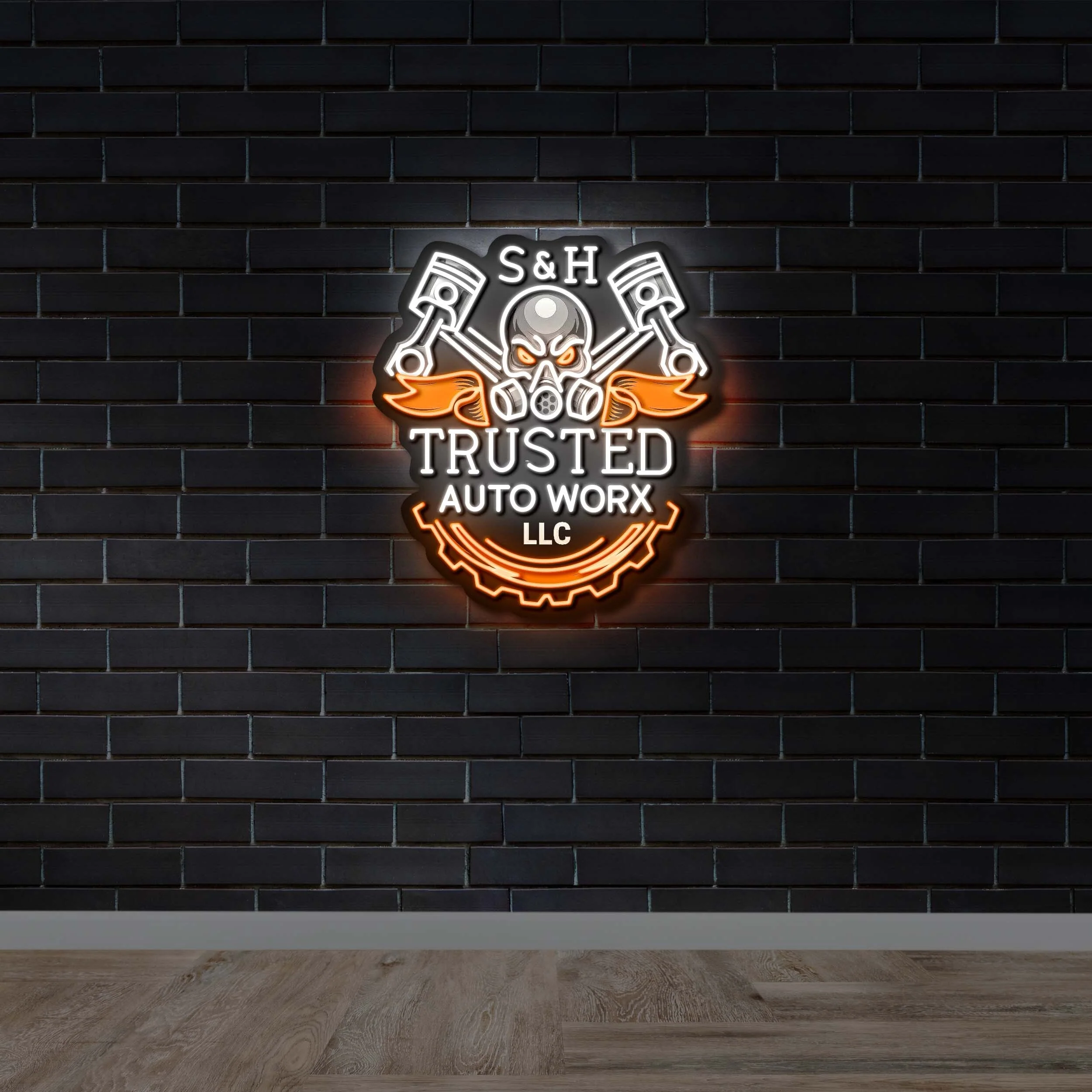 S&H Trusted Auto Worx LLC - Premium Neon Artwork