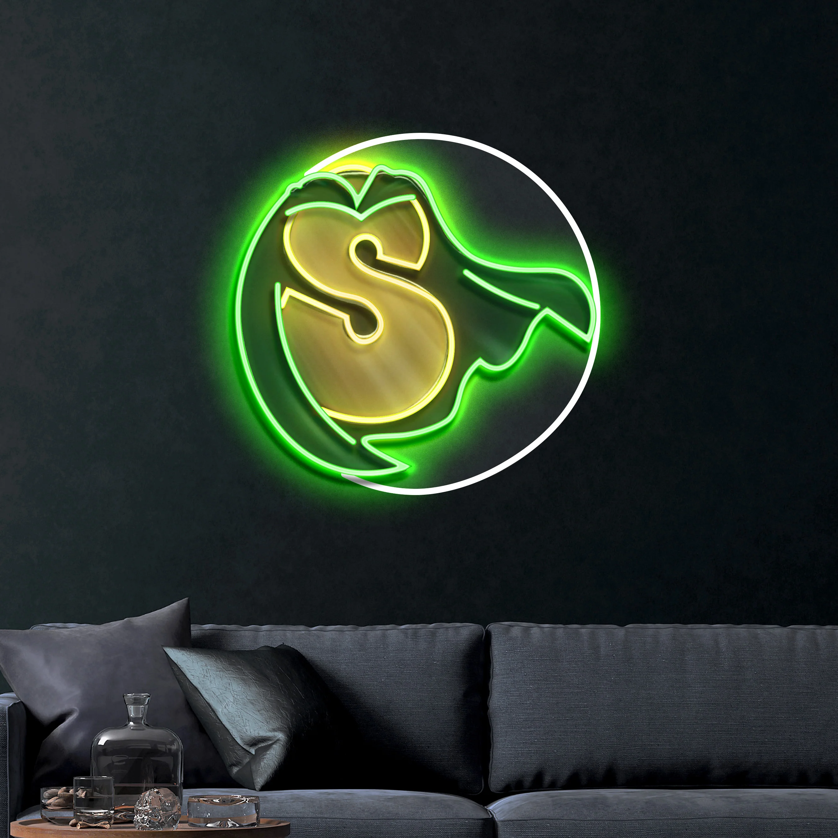 S on a cape – Premium Neon Artwork