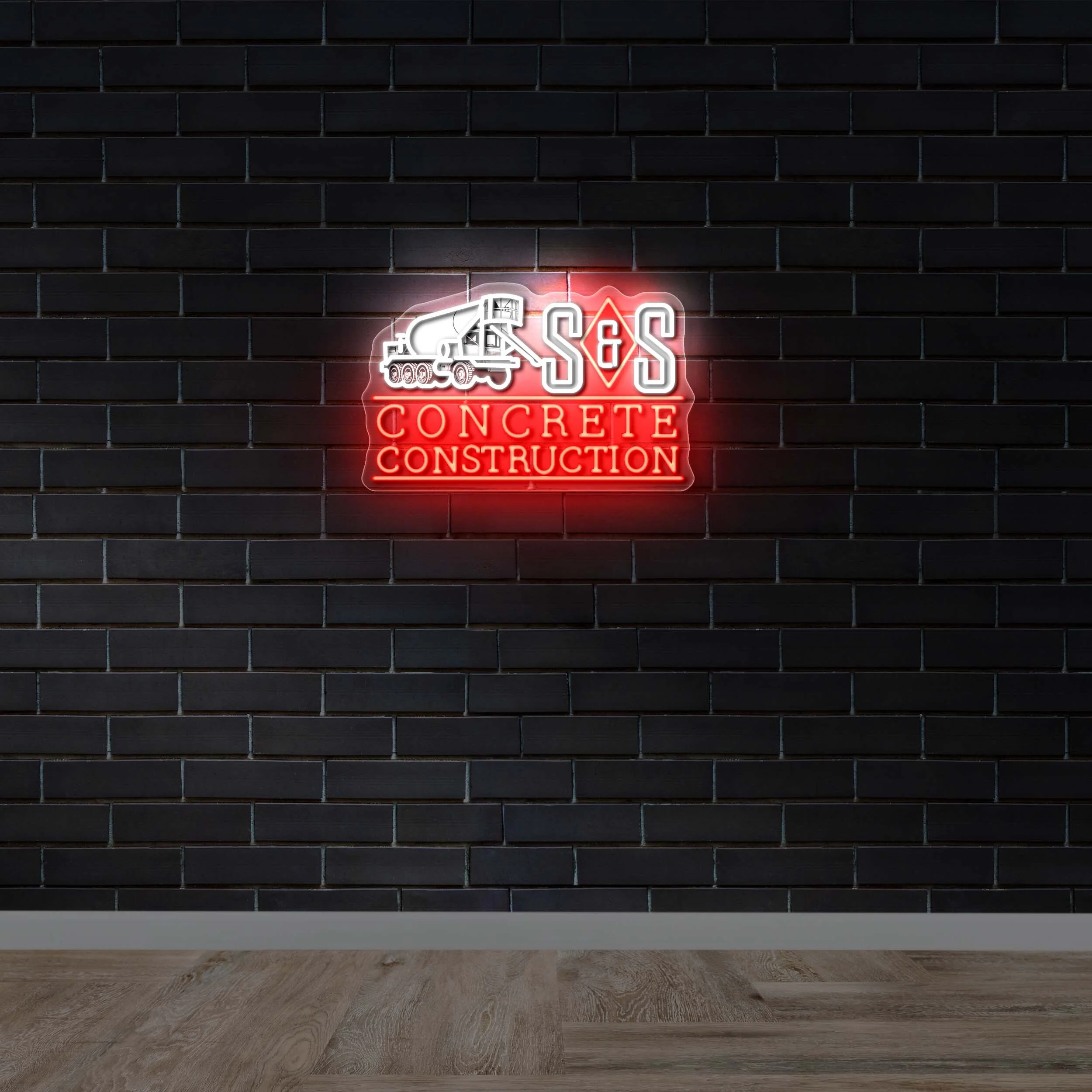 S&S Concrete Construction - Premium Neon Artwork