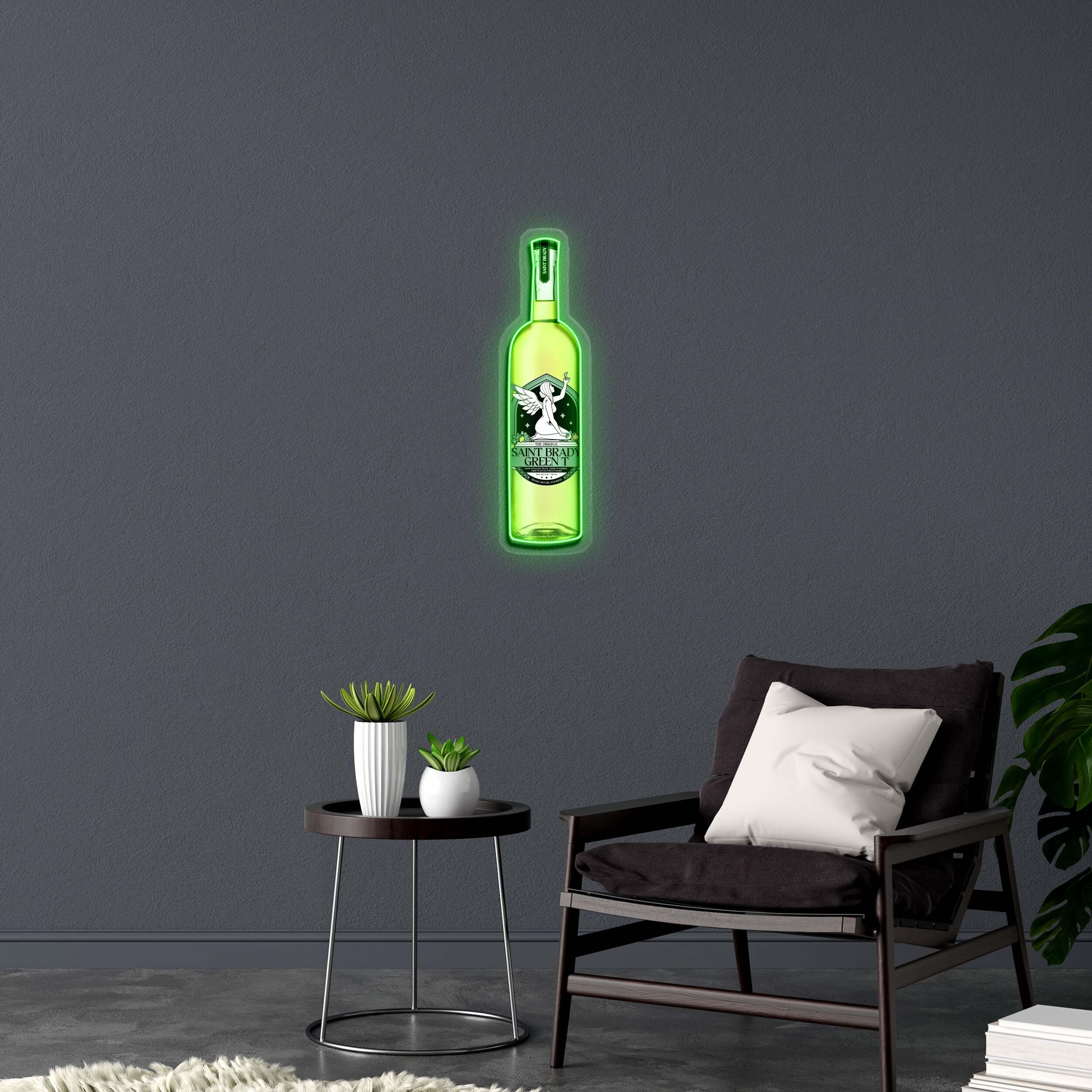 Saint Brady Green T - Premium Neon Artwork