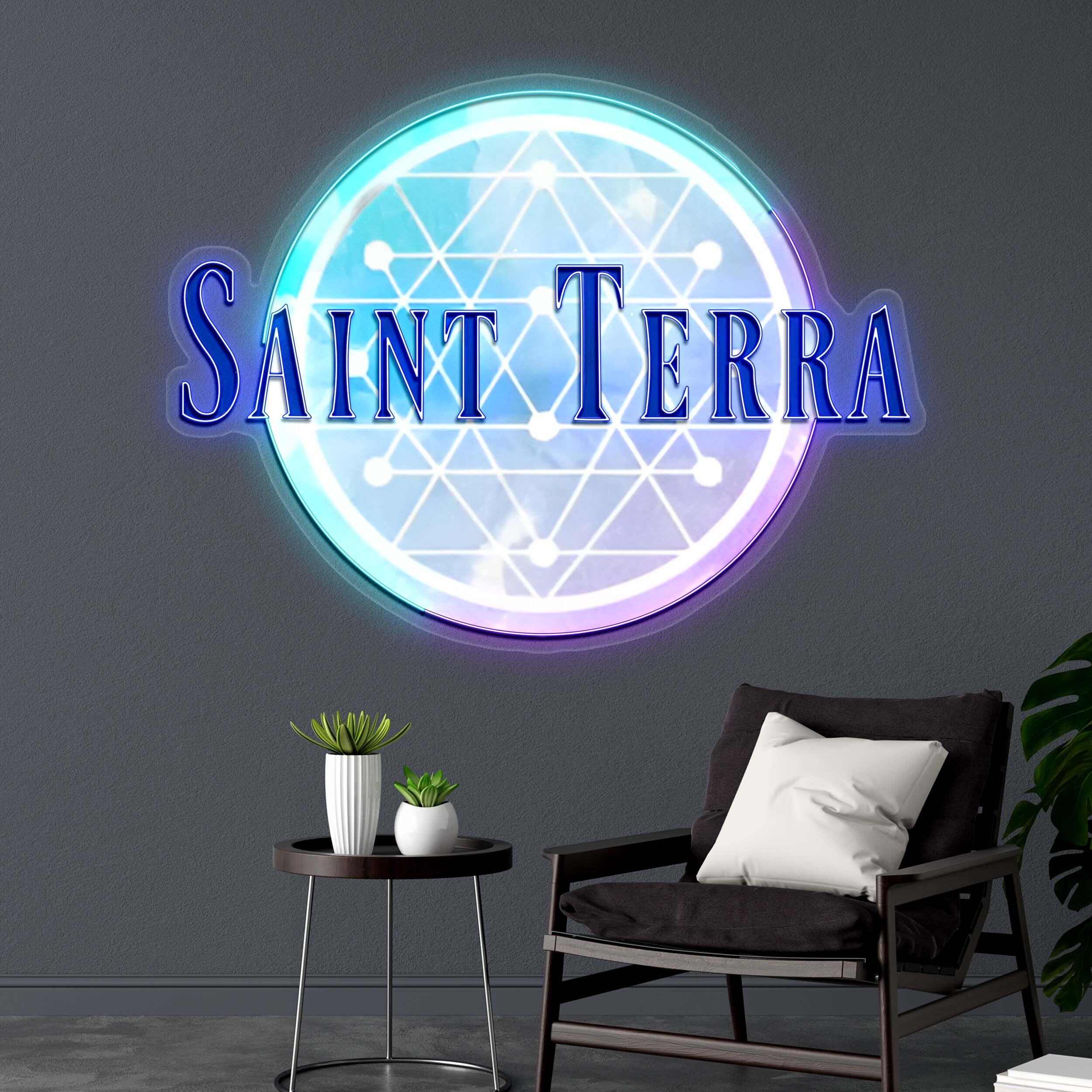 SAINT TERRA - Premium Neon Artwork