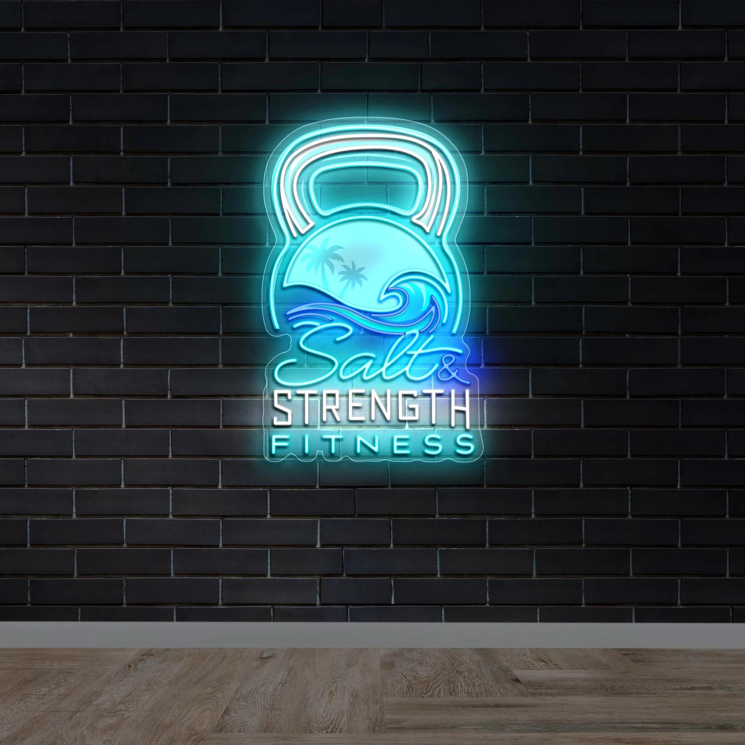 Salt & Strength Fitness - Premium Neon Artwork