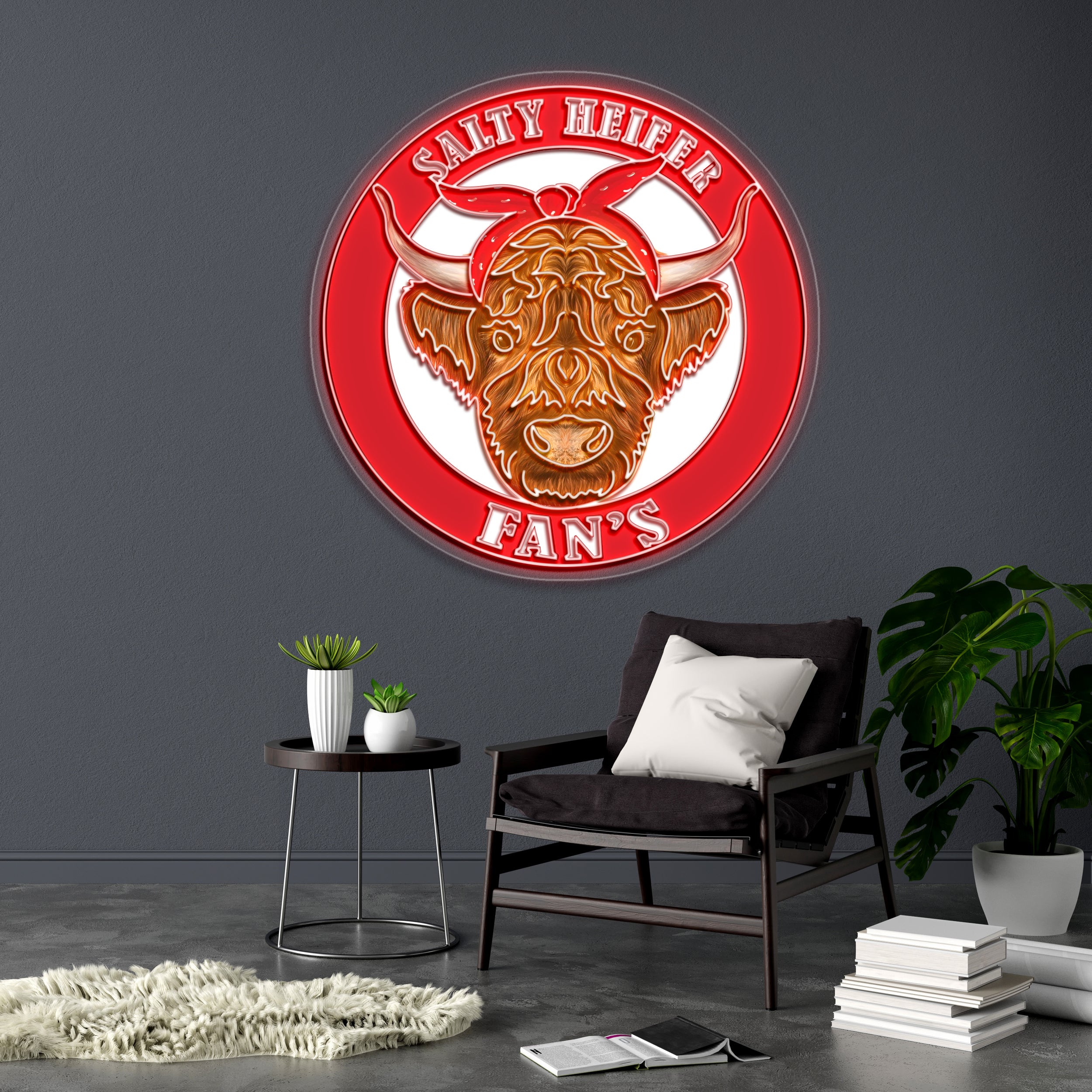 SALTY HEIFER FAN'S - Premium Neon Artwork