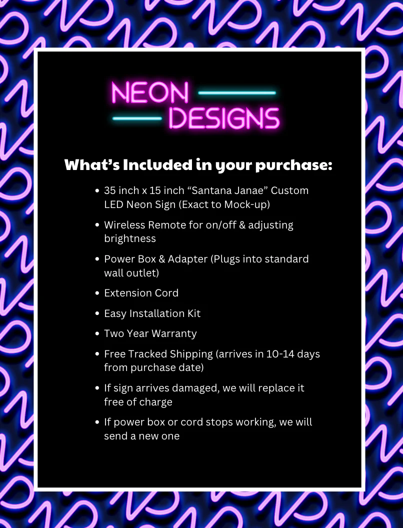 Santana Janae - Premium Neon Artwork - Image 2