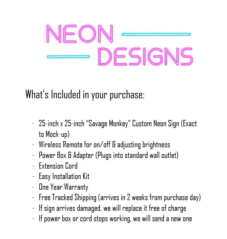 Savage Monkey - Premium Neon Artwork - Image 2