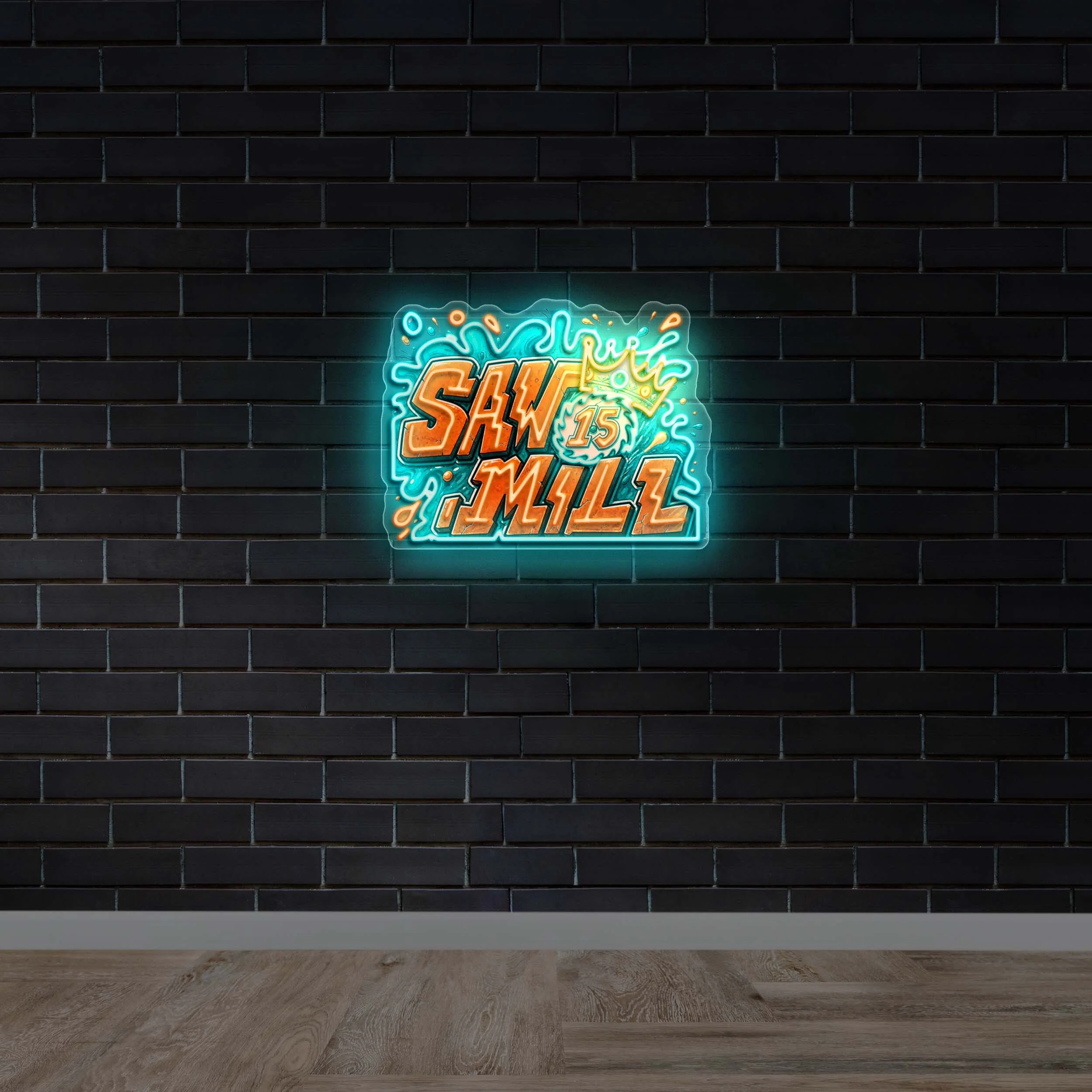 Saw Mill with a crown - Premium Neon Artwork