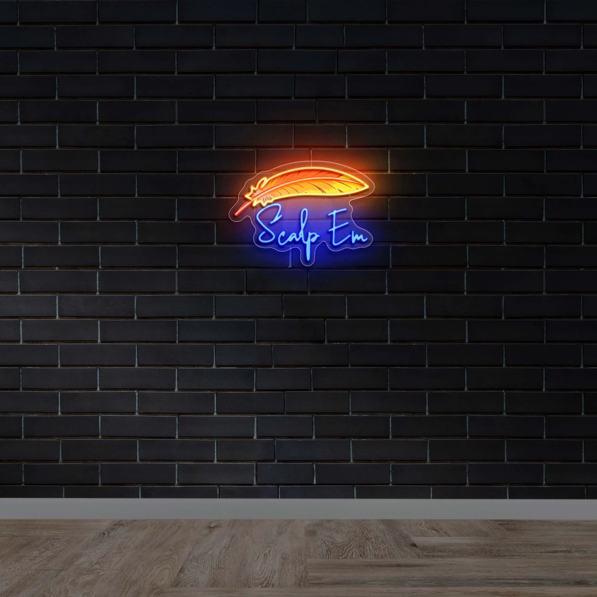 Scalp 'Em - Premium Neon Artwork