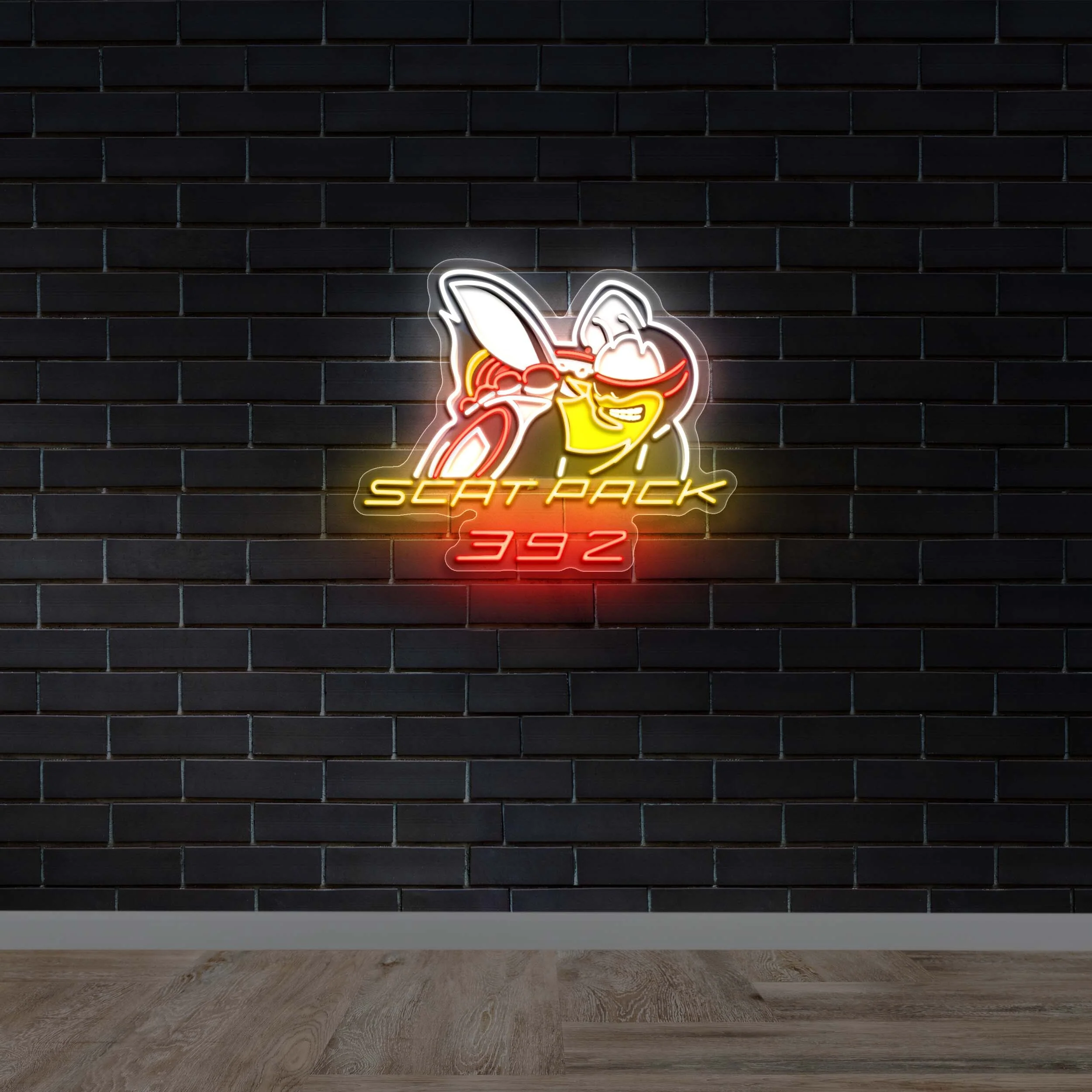 Scat Pack 392 Bee - Premium Neon Artwork