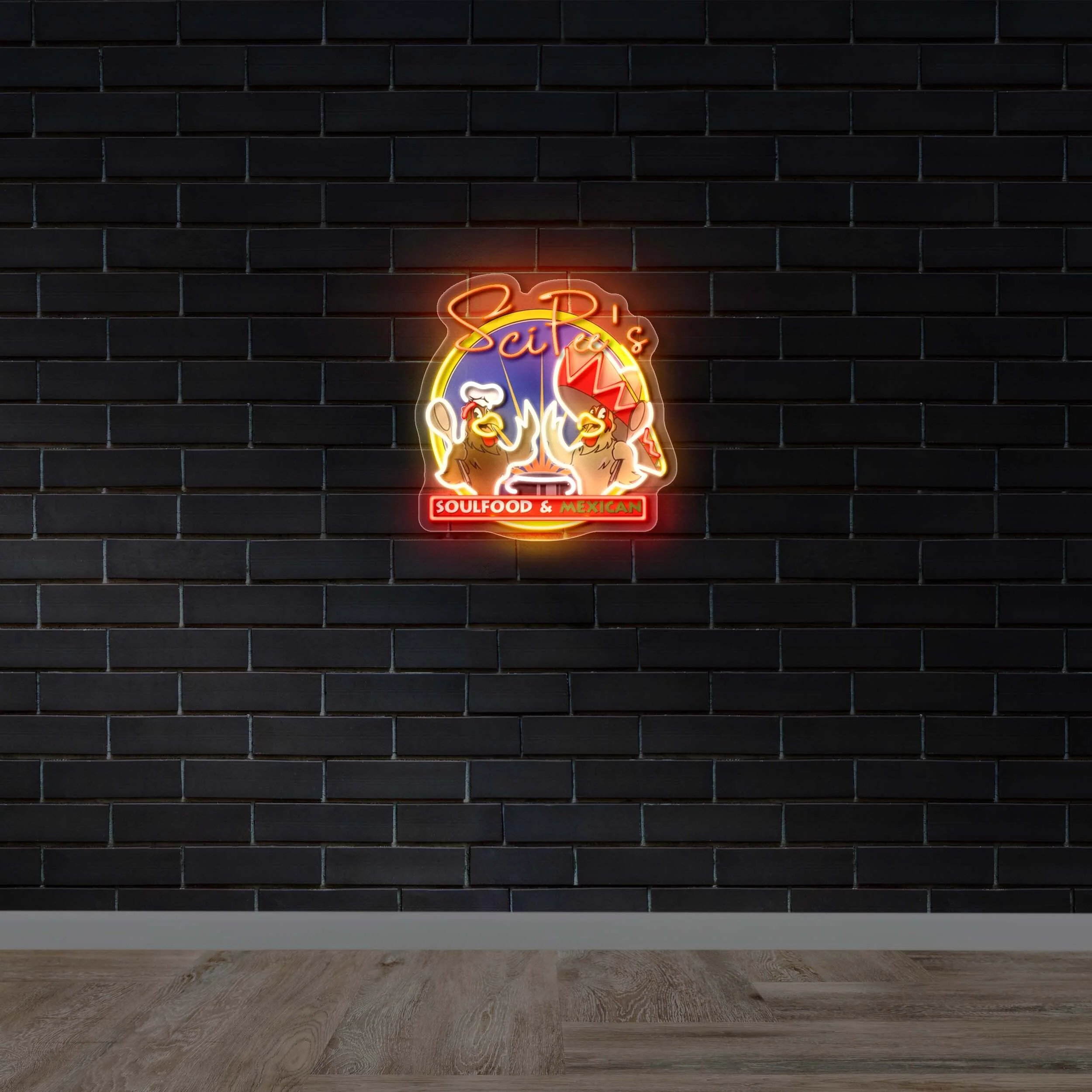 SciPee's Soulfood and Mexican - Premium Neon Artwork