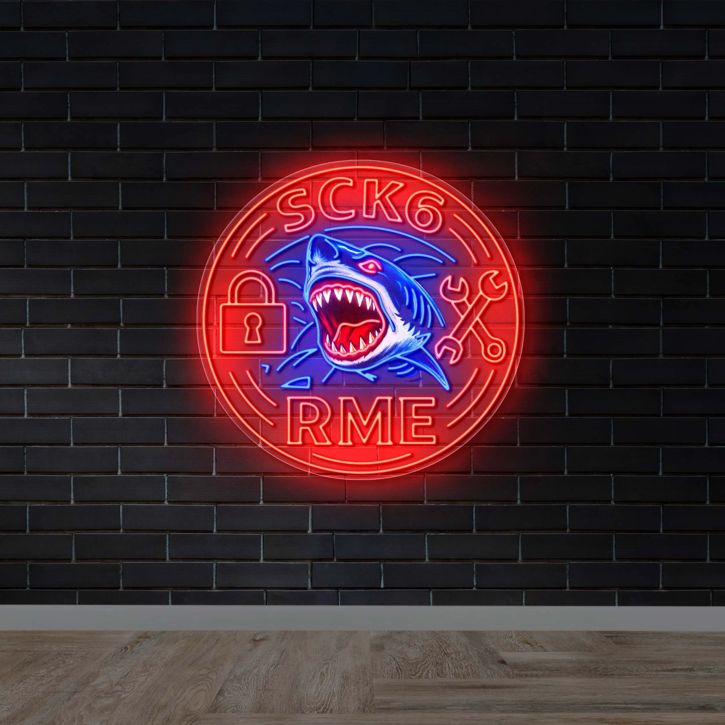 SCK6 RME Shark Emblem - Premium Neon Artwork