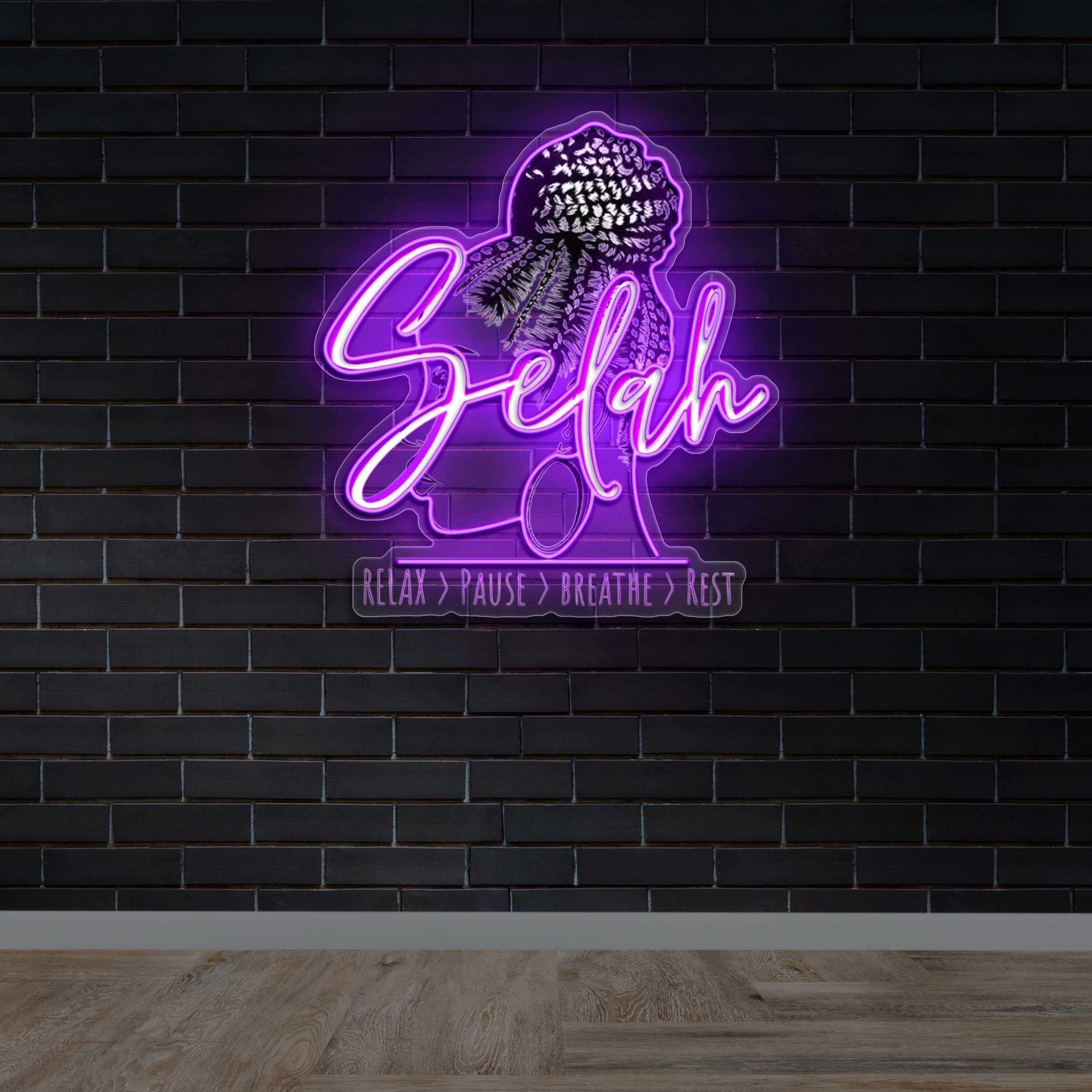 Selah - Premium Neon Artwork