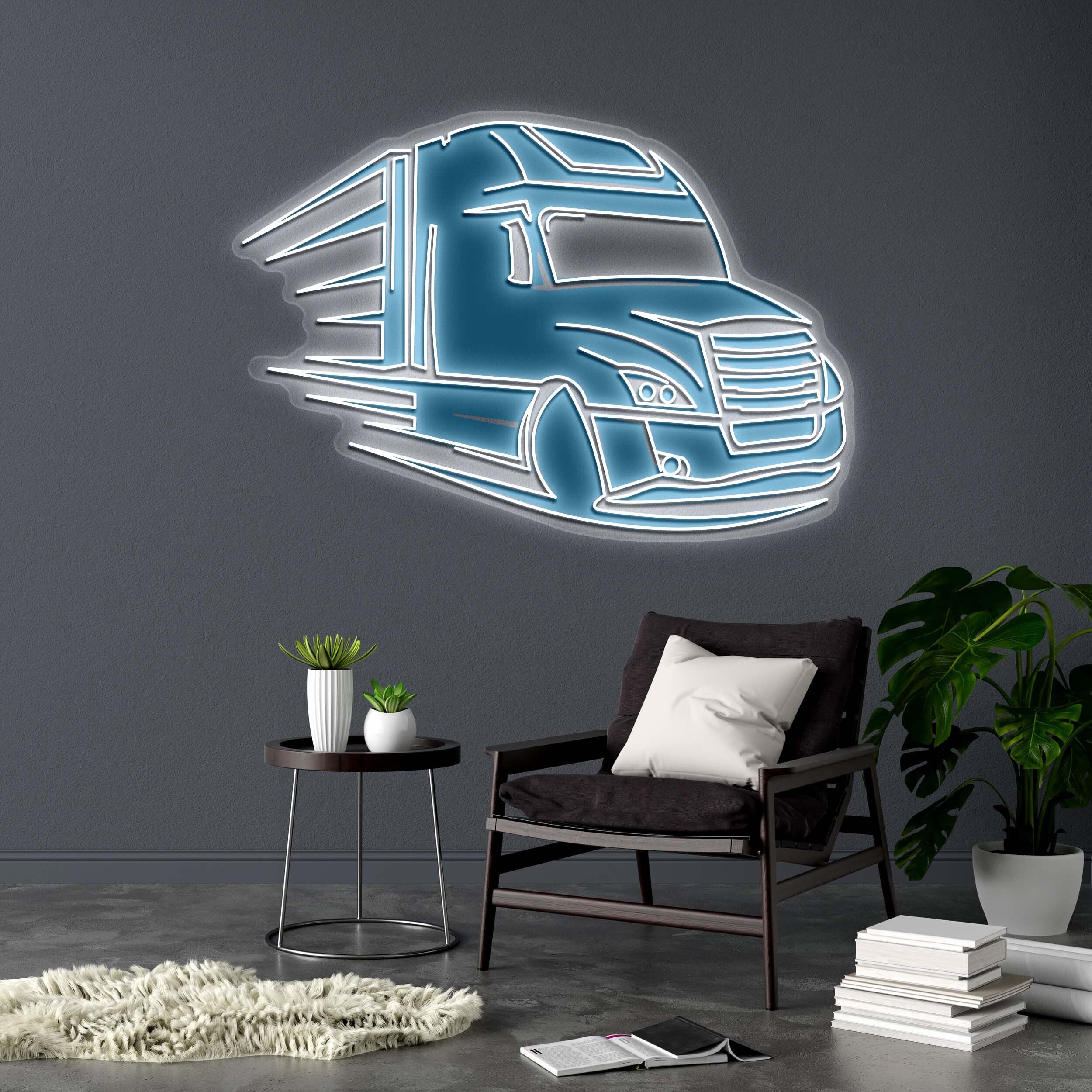 Semi Truck - Premium Neon Artwork