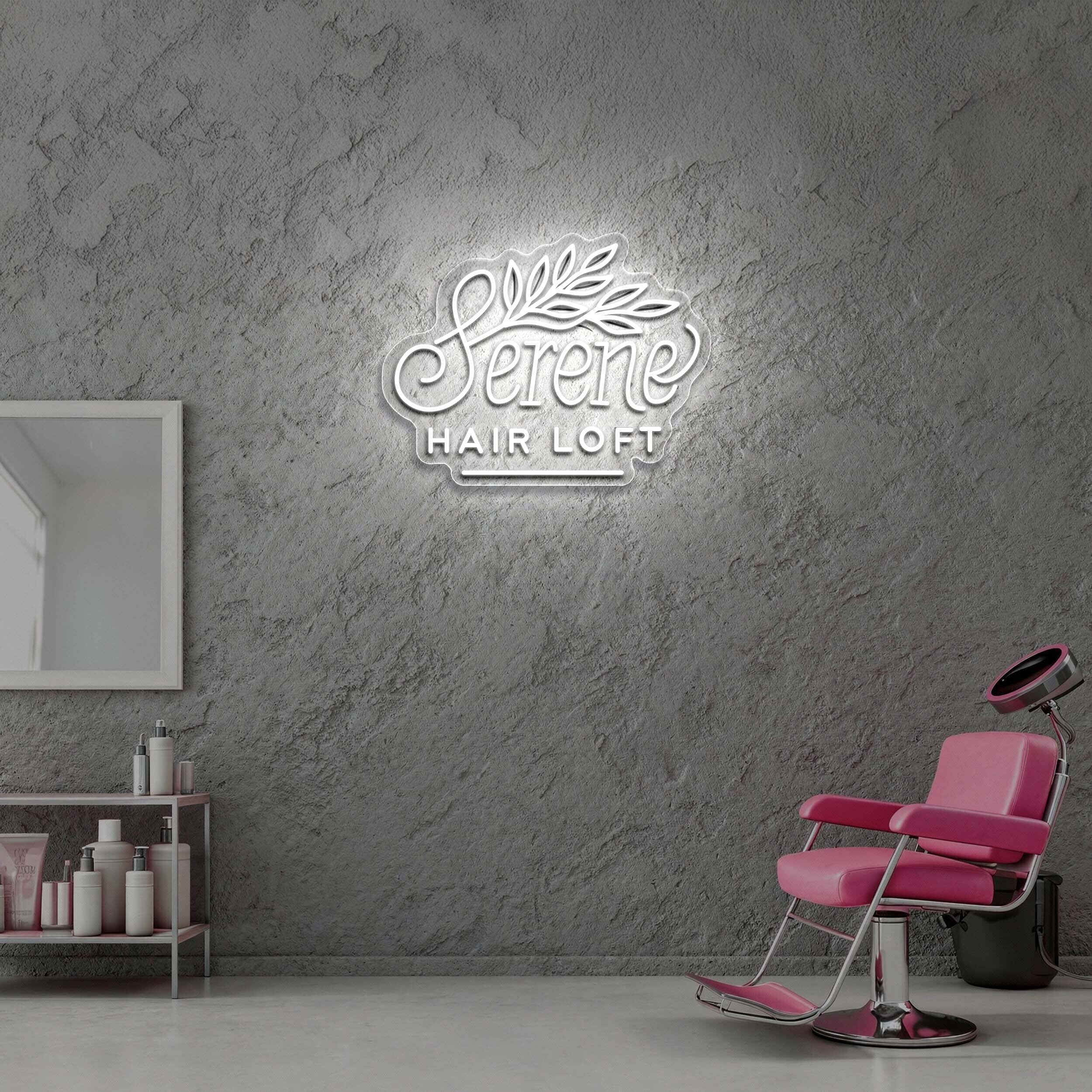 Serene Hair Loft – Premium Neon Artwork - Image 3