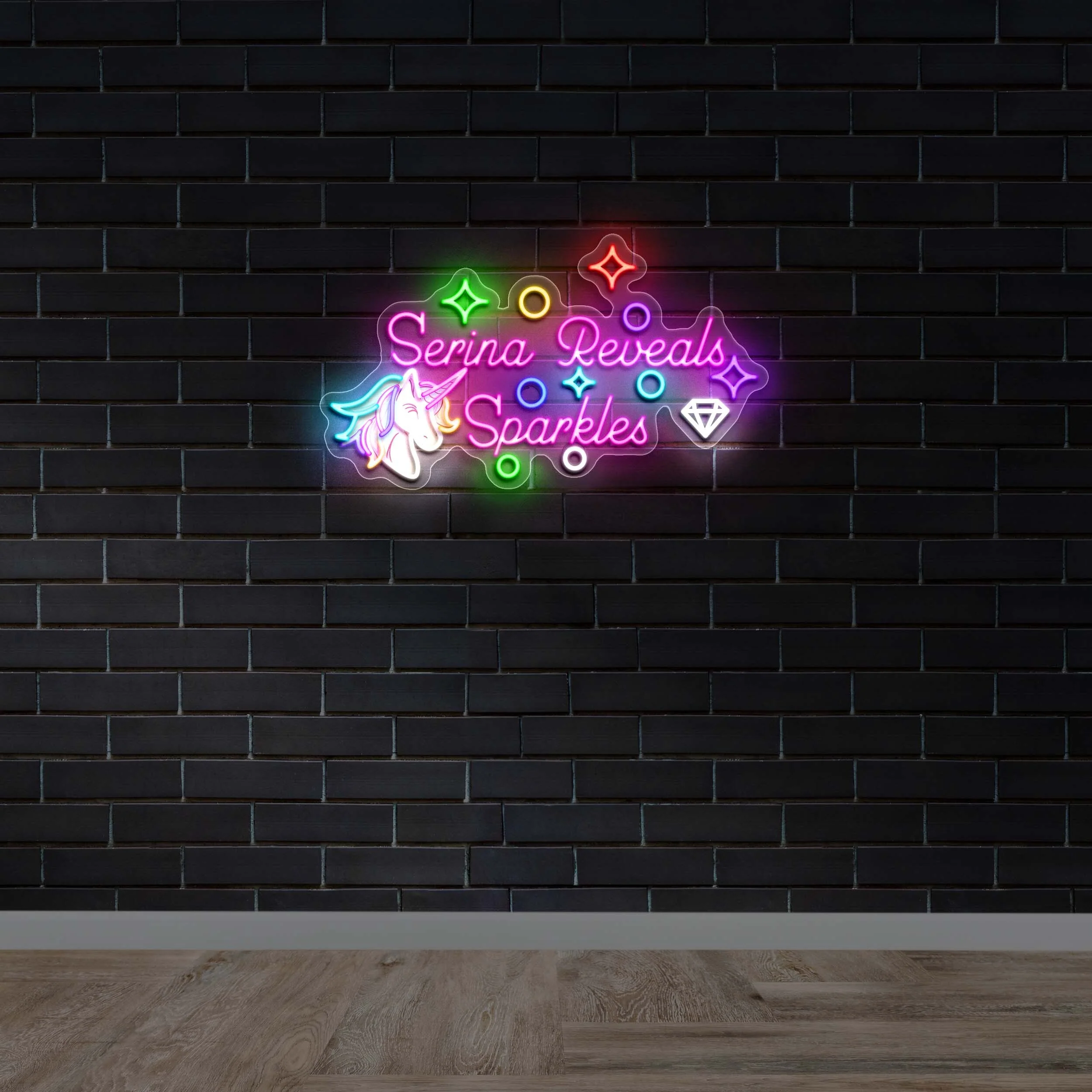 SERINA REVEALS SPARKLES - Premium Neon Artwork