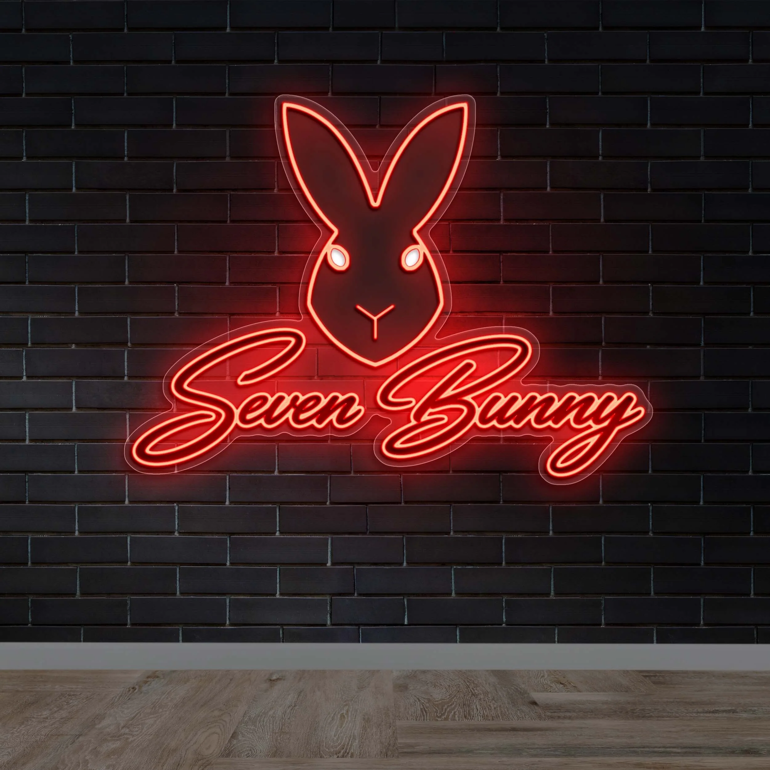 Seven Bunny - Premium Neon Artwork