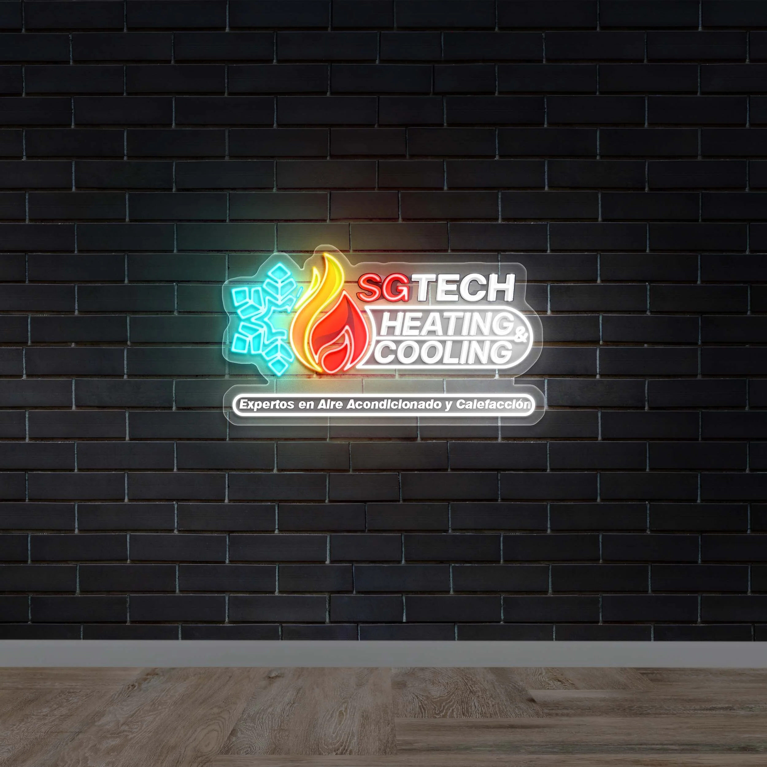 SG Tech Heating & Cooling - Premium Neon Artwork