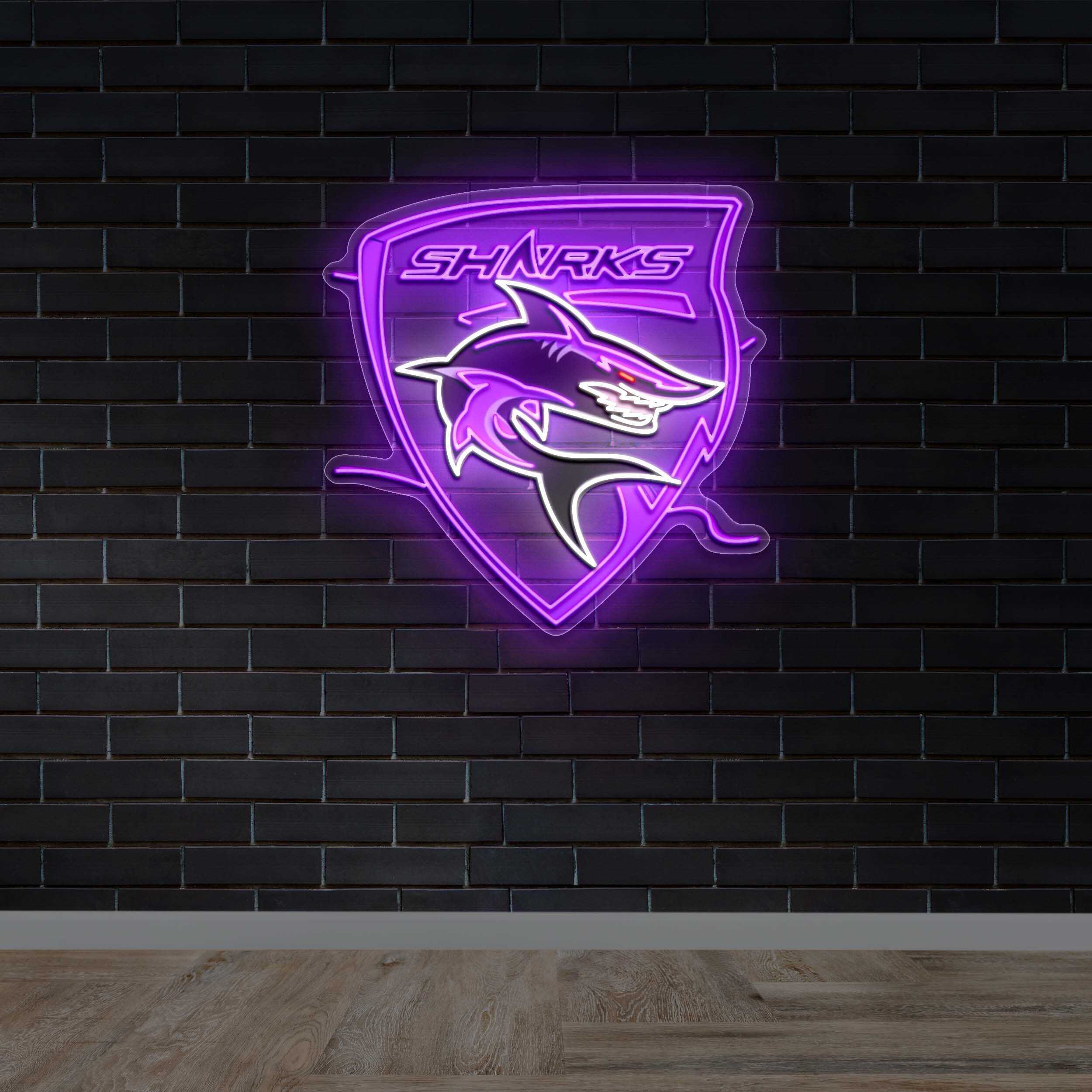SHARKS - Premium Neon Artwork