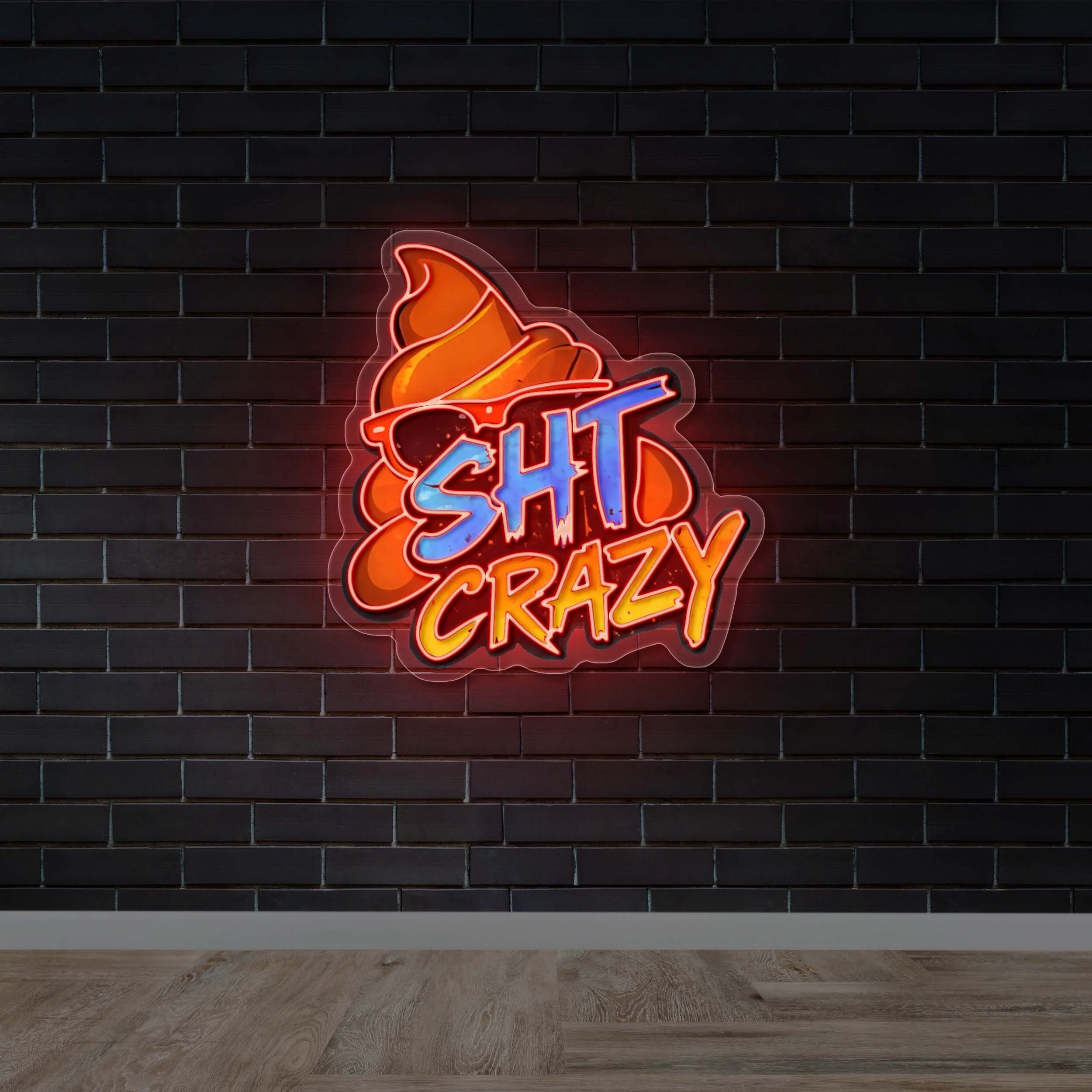 SHT CRAZY - Premium Neon Artwork