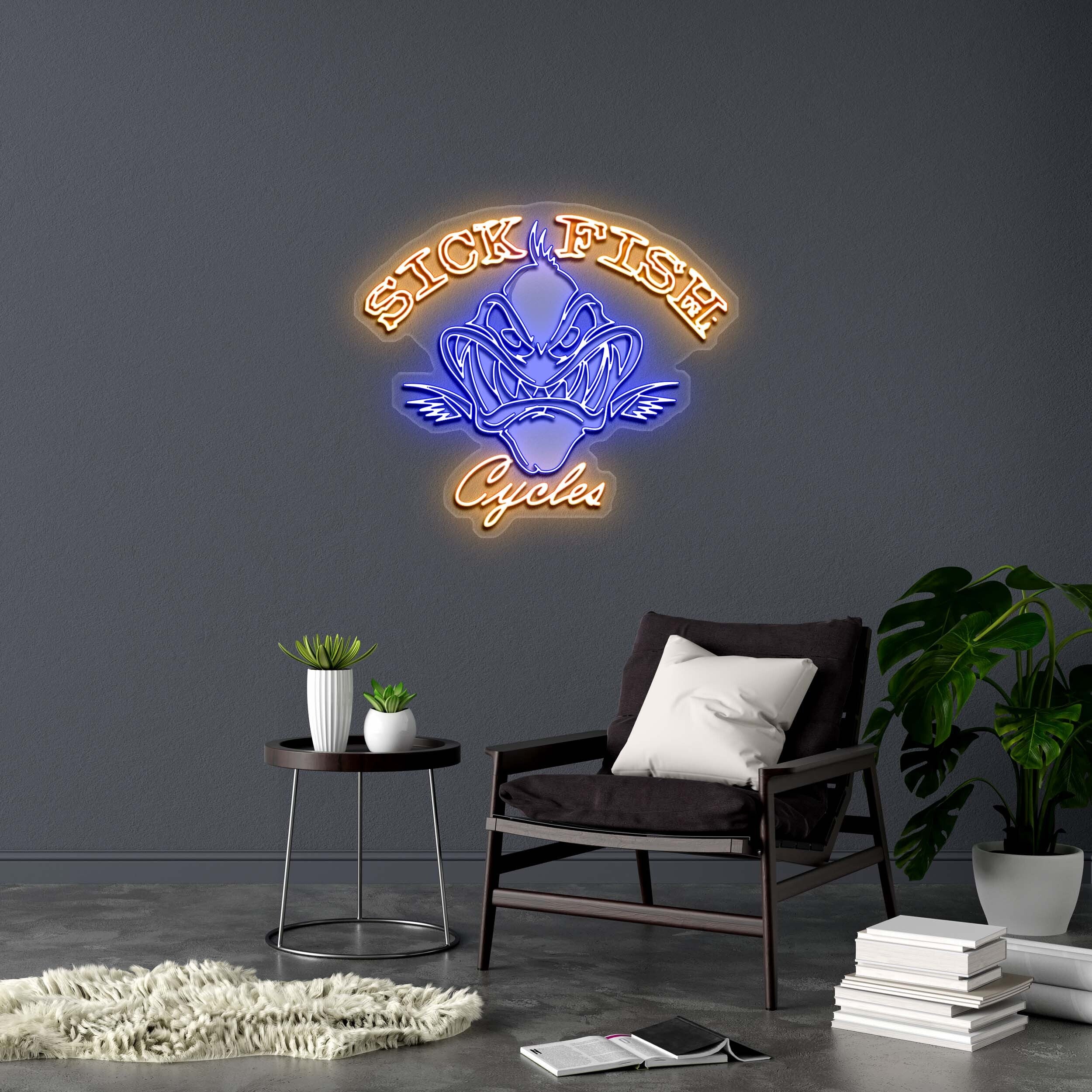 SICK FISH Cycles - Premium Neon Artwork