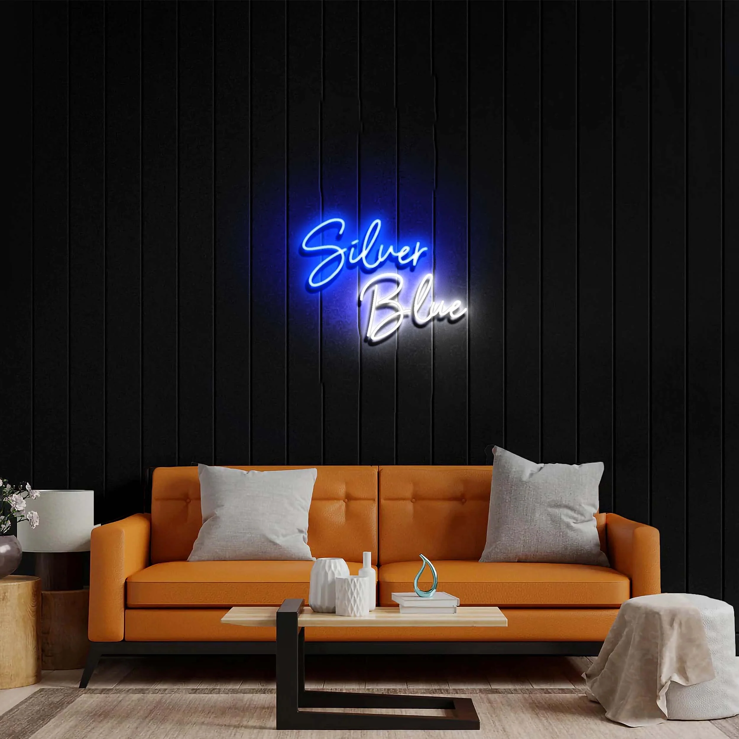 Silver Blue - Premium Neon Artwork