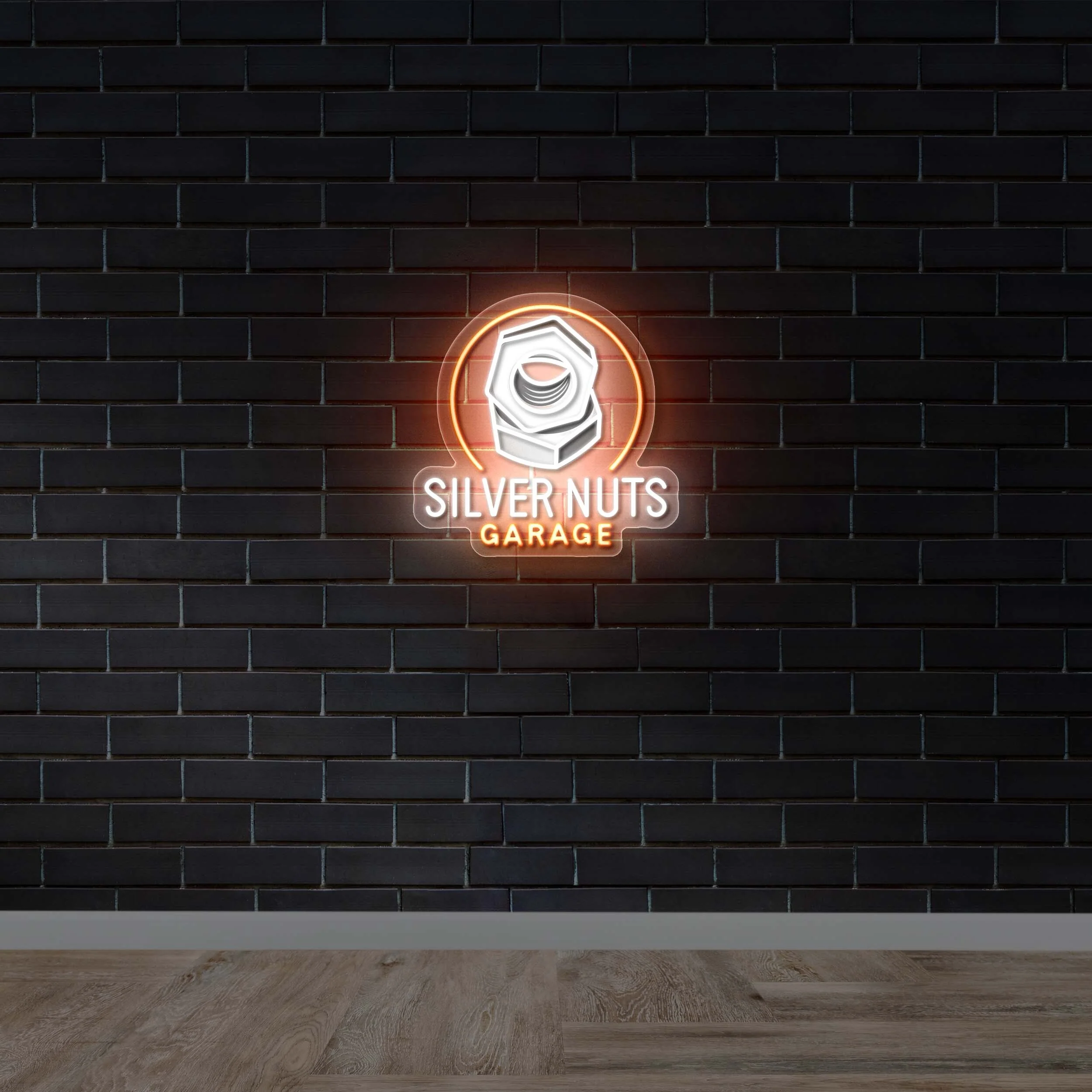 Silver Nuts Garage - Premium Neon Artwork - Image 2