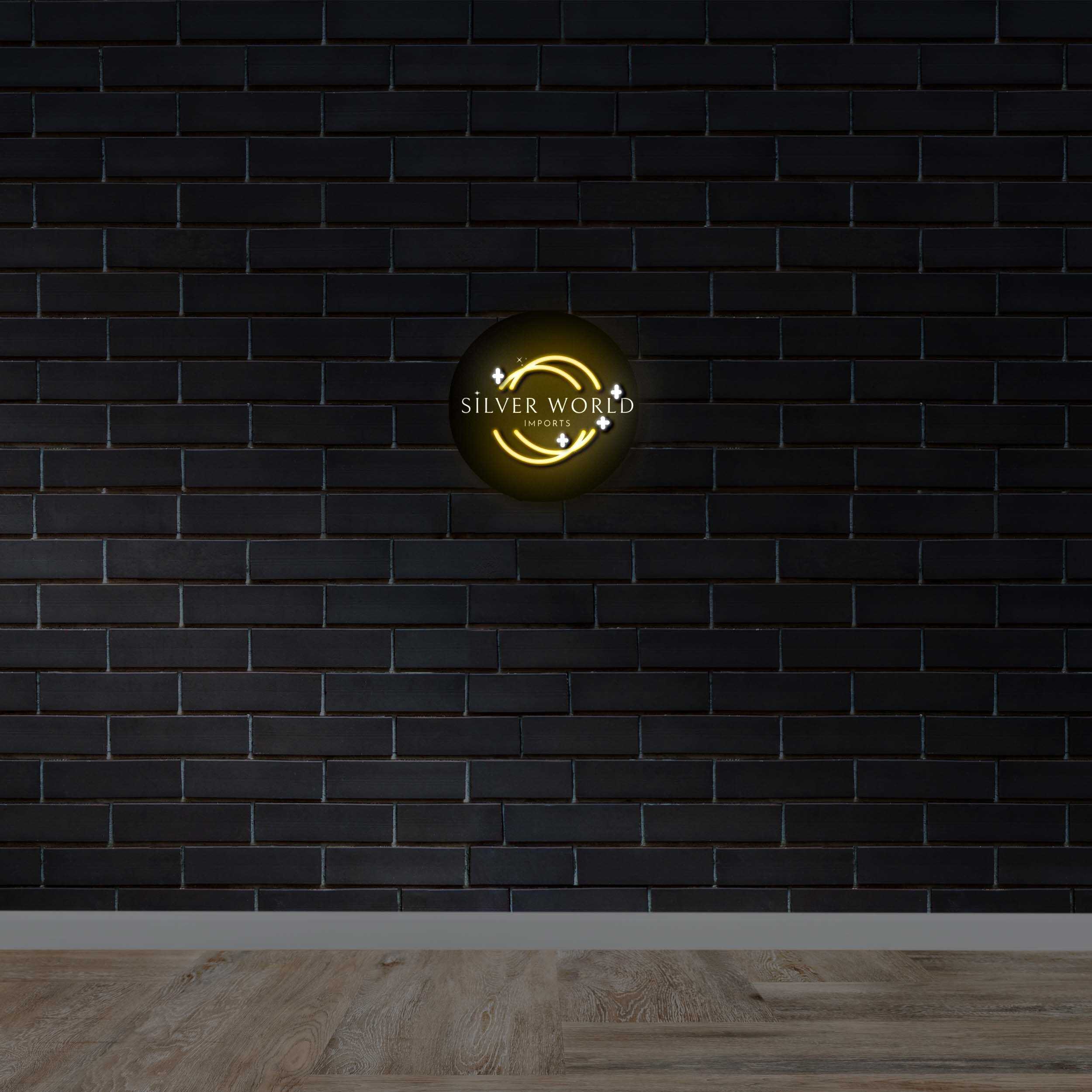 Silver World – Premium Neon Artwork