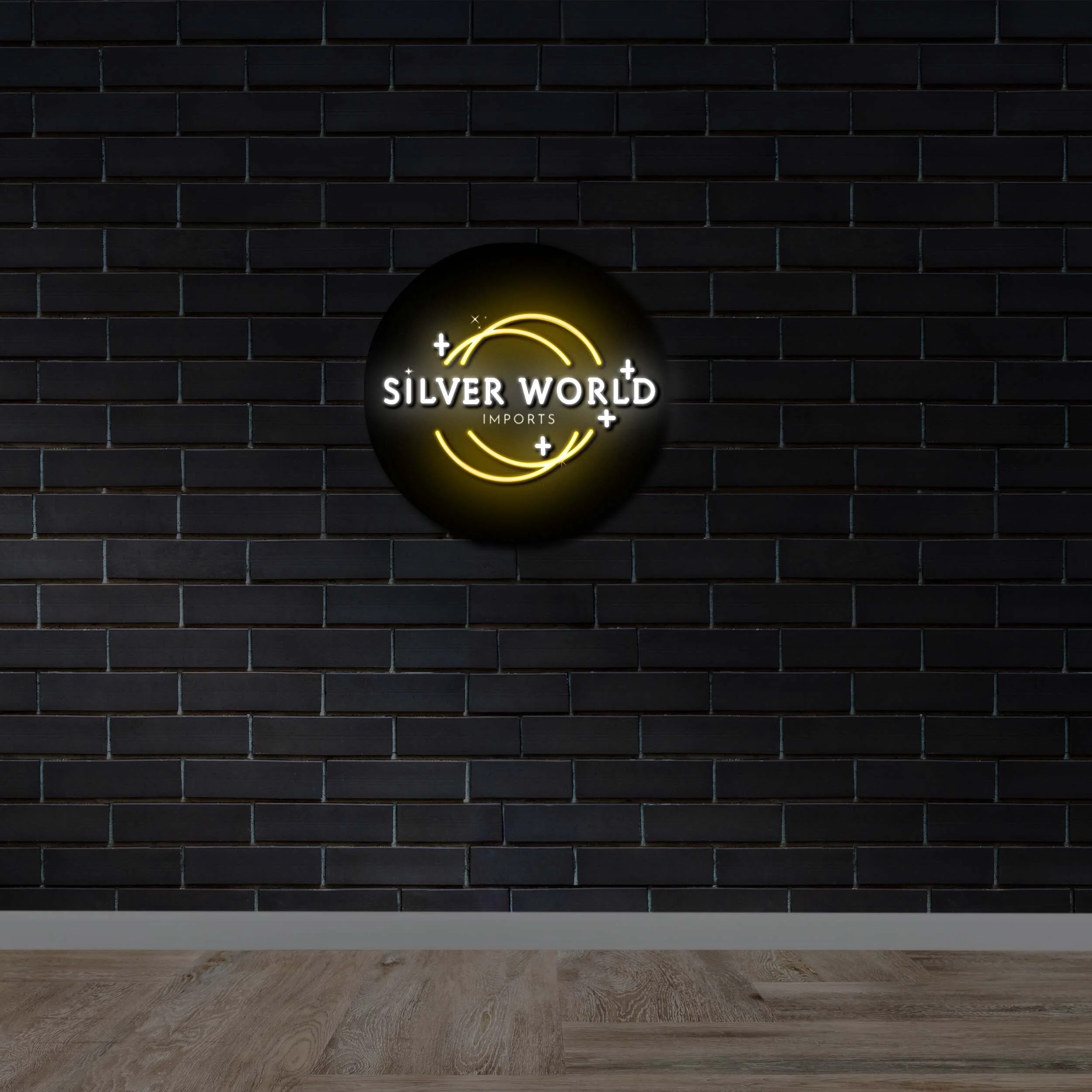Silver World – Premium Neon Artwork - Image 2