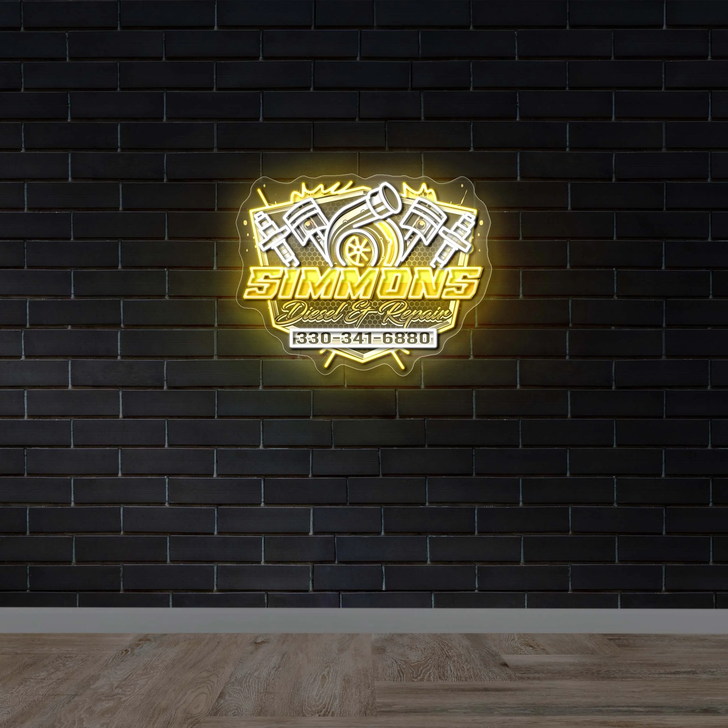 Simmons Diesel And Repair - Premium Neon Artwork