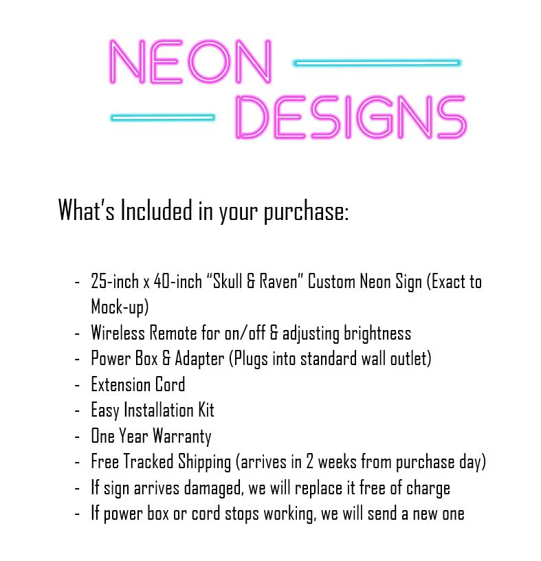 Skull & Raven - Premium Neon Artwork - Image 2