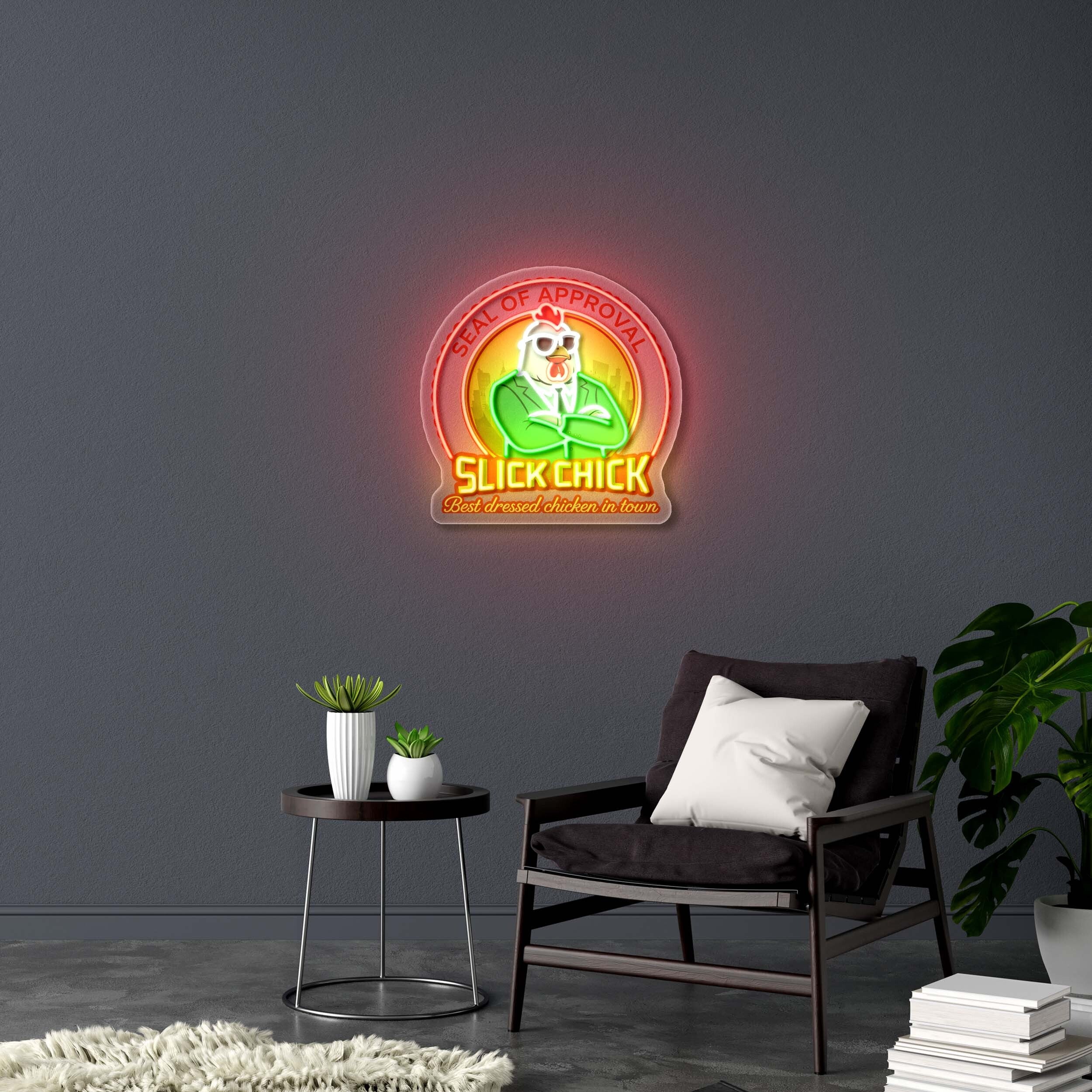 Slick chick - Premium Neon Artwork