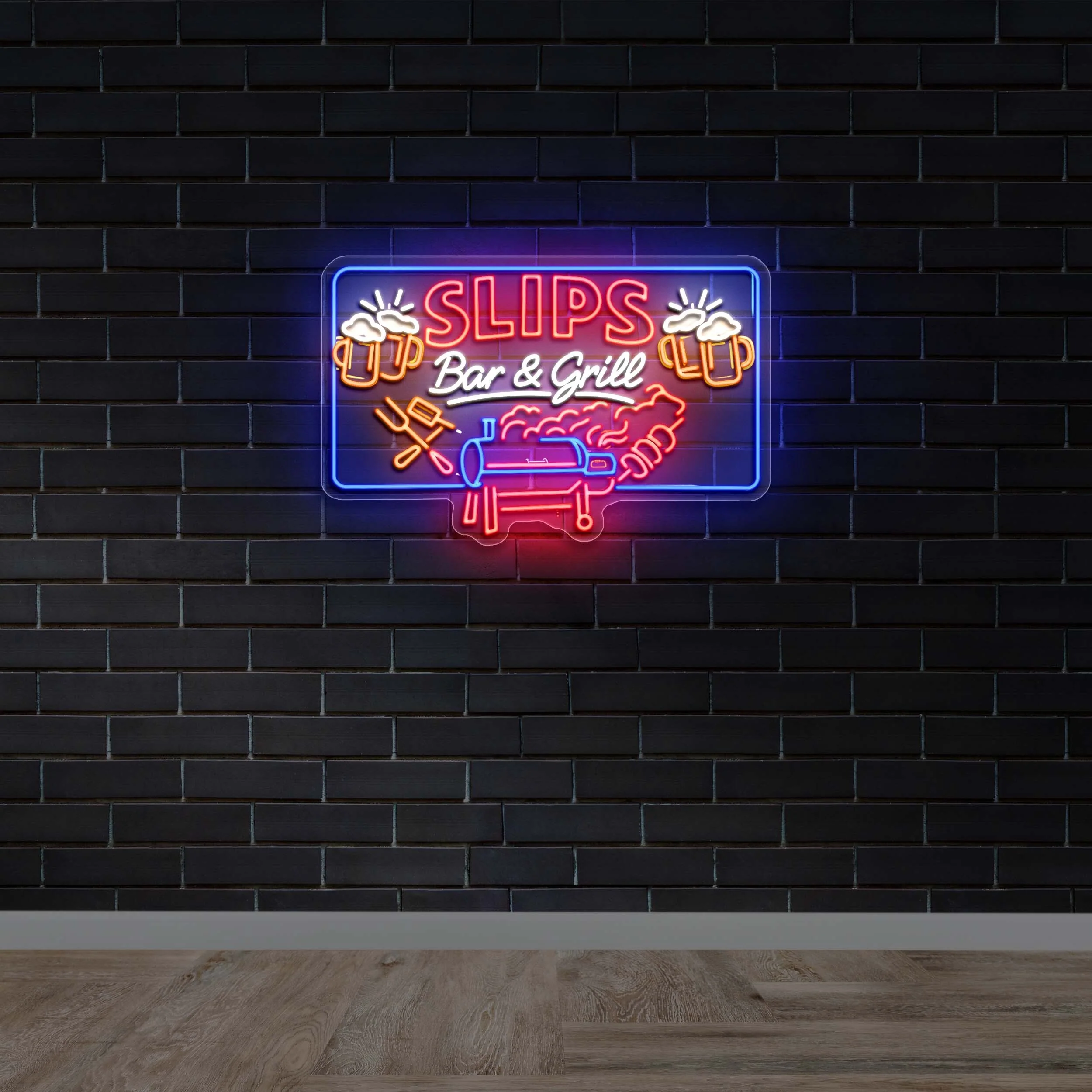 SLIPS BAR & GRILL - Premium Neon Artwork
