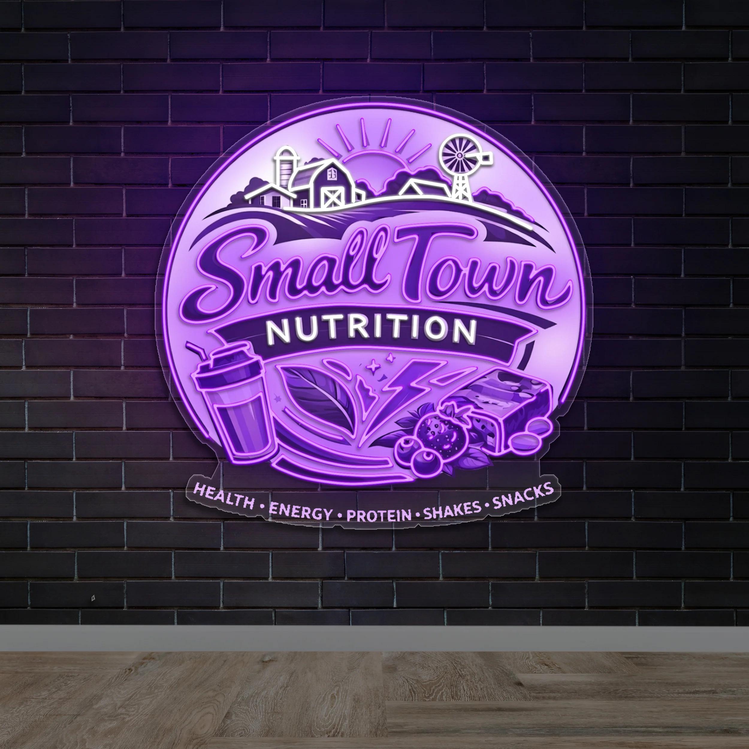 SMALL TOWN NUTRITION - Premium Neon Artwork