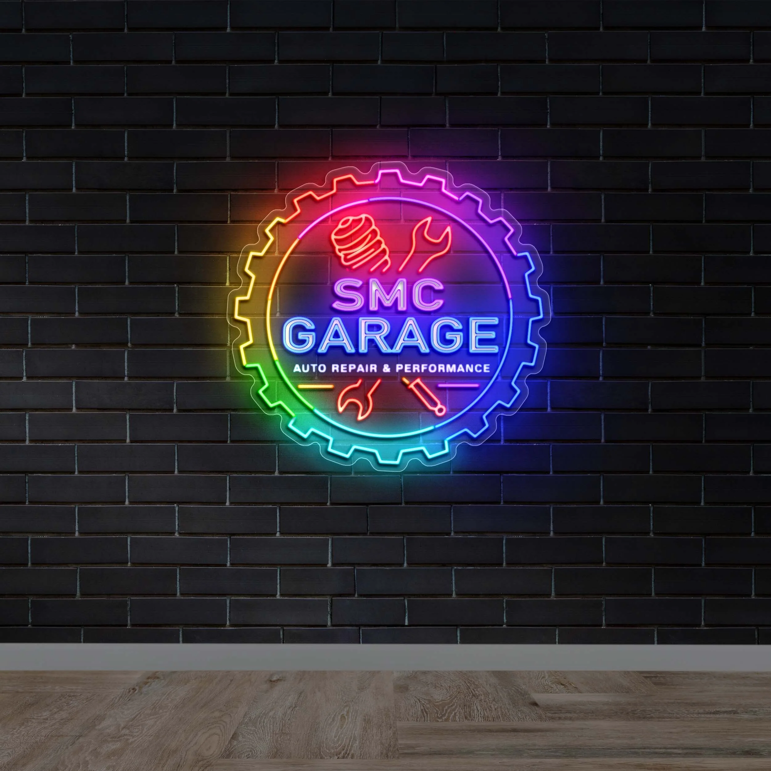 SMC GARAGE - Premium Neon Artwork