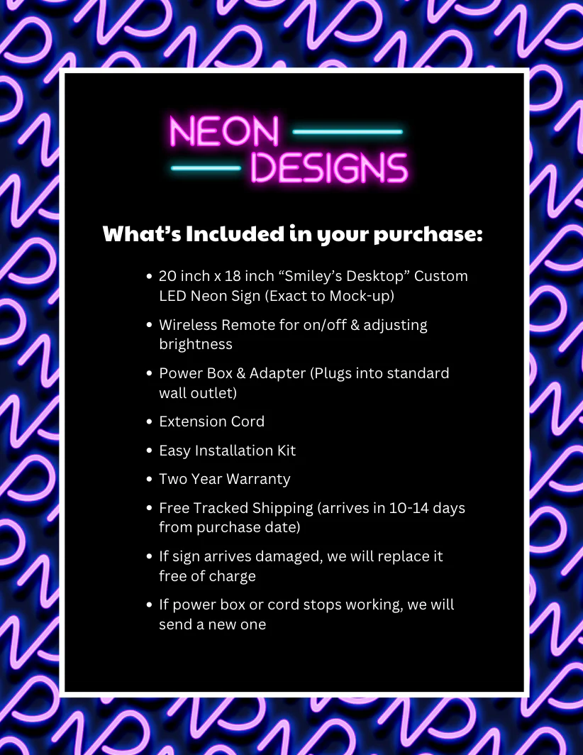 Smiley's Desktop - Premium Neon Artwork - Image 2