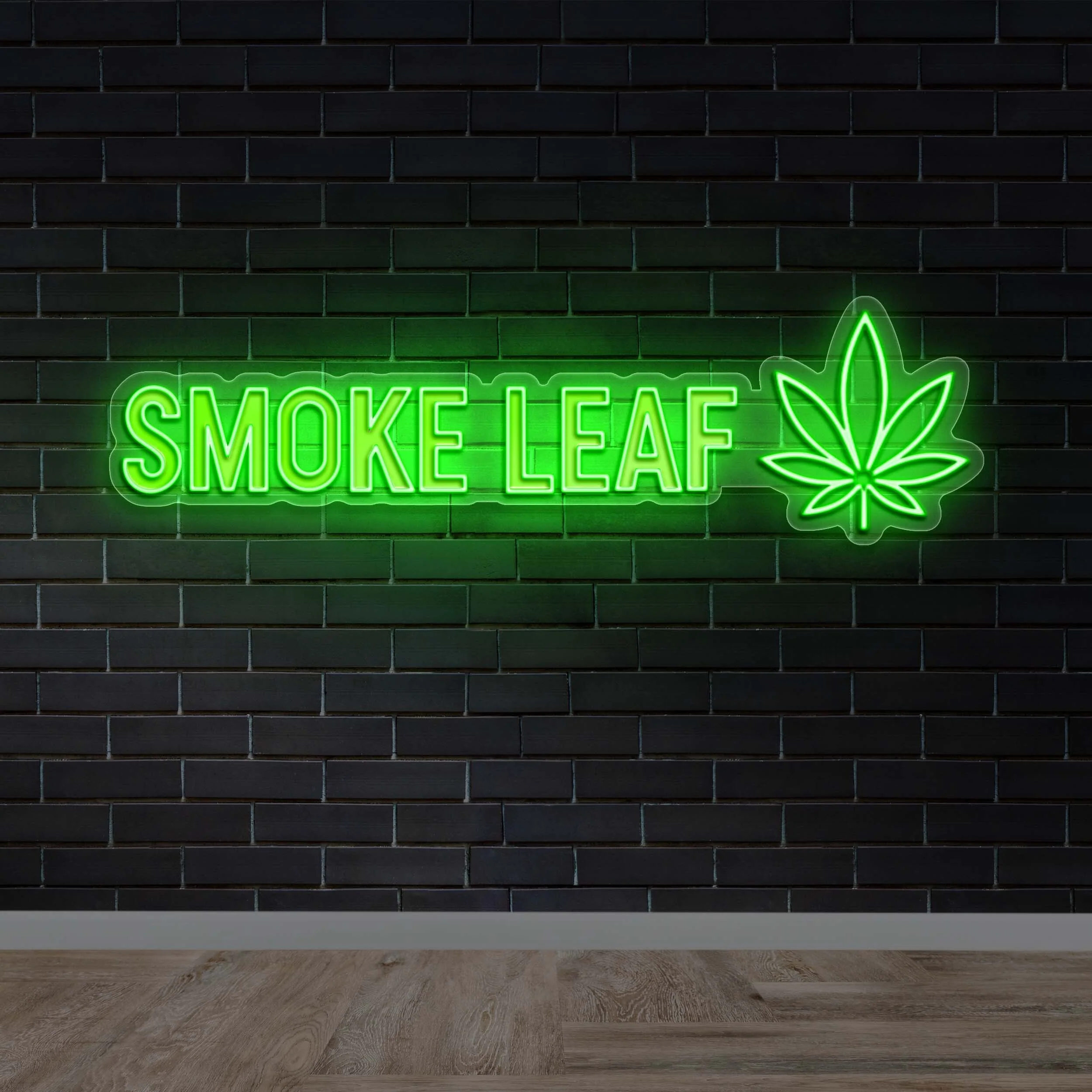 SMOKE LEAF - Premium Neon Artwork