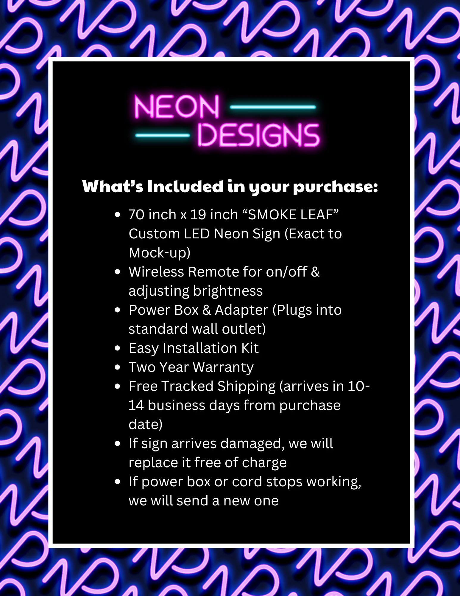 SMOKE LEAF - Premium Neon Artwork - Image 2