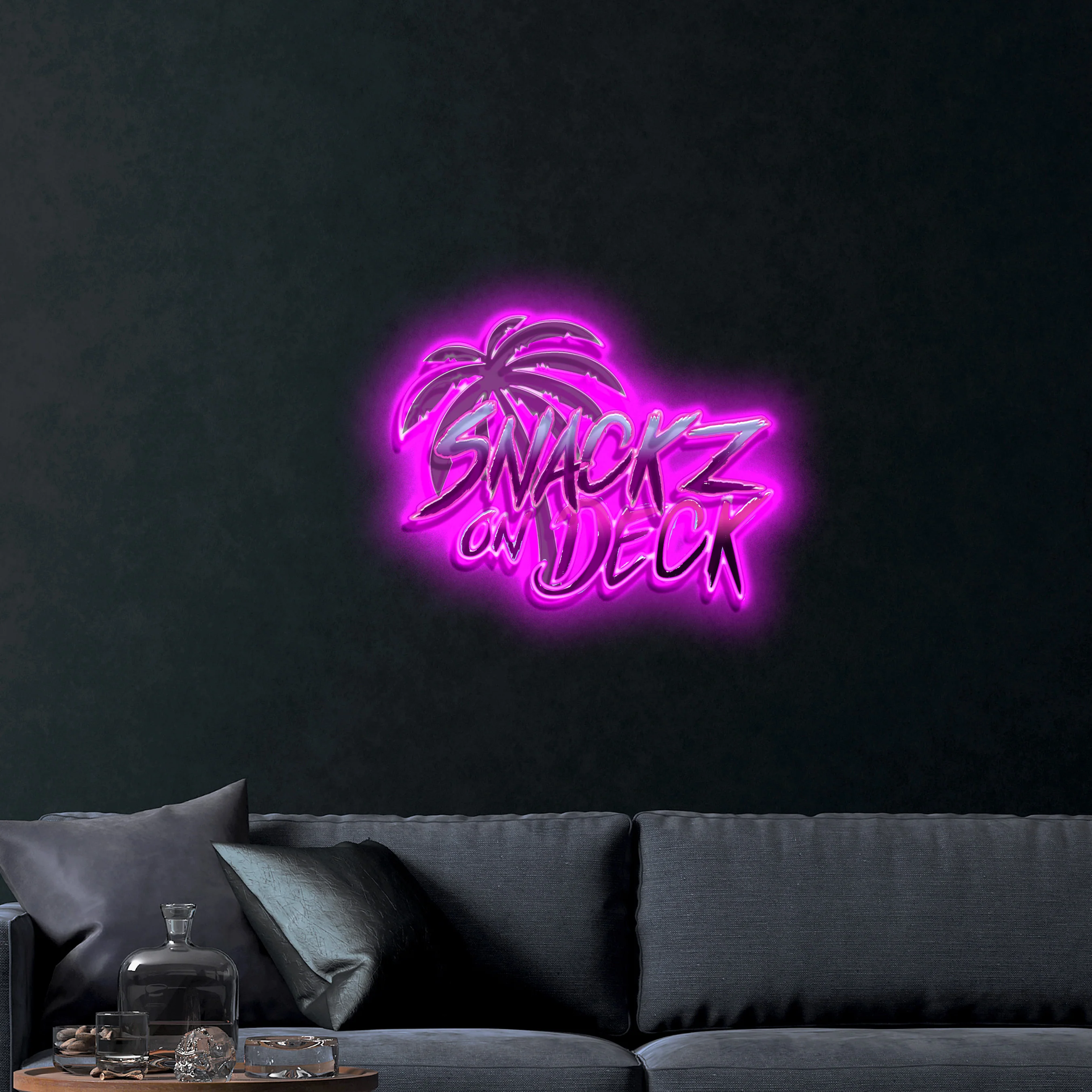 SNACKZ ON DECK – Premium Neon Artwork