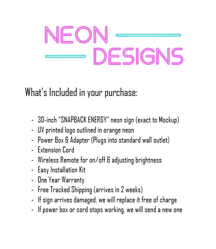 SNAPBACK ENERGY - Premium Neon Artwork - Image 2
