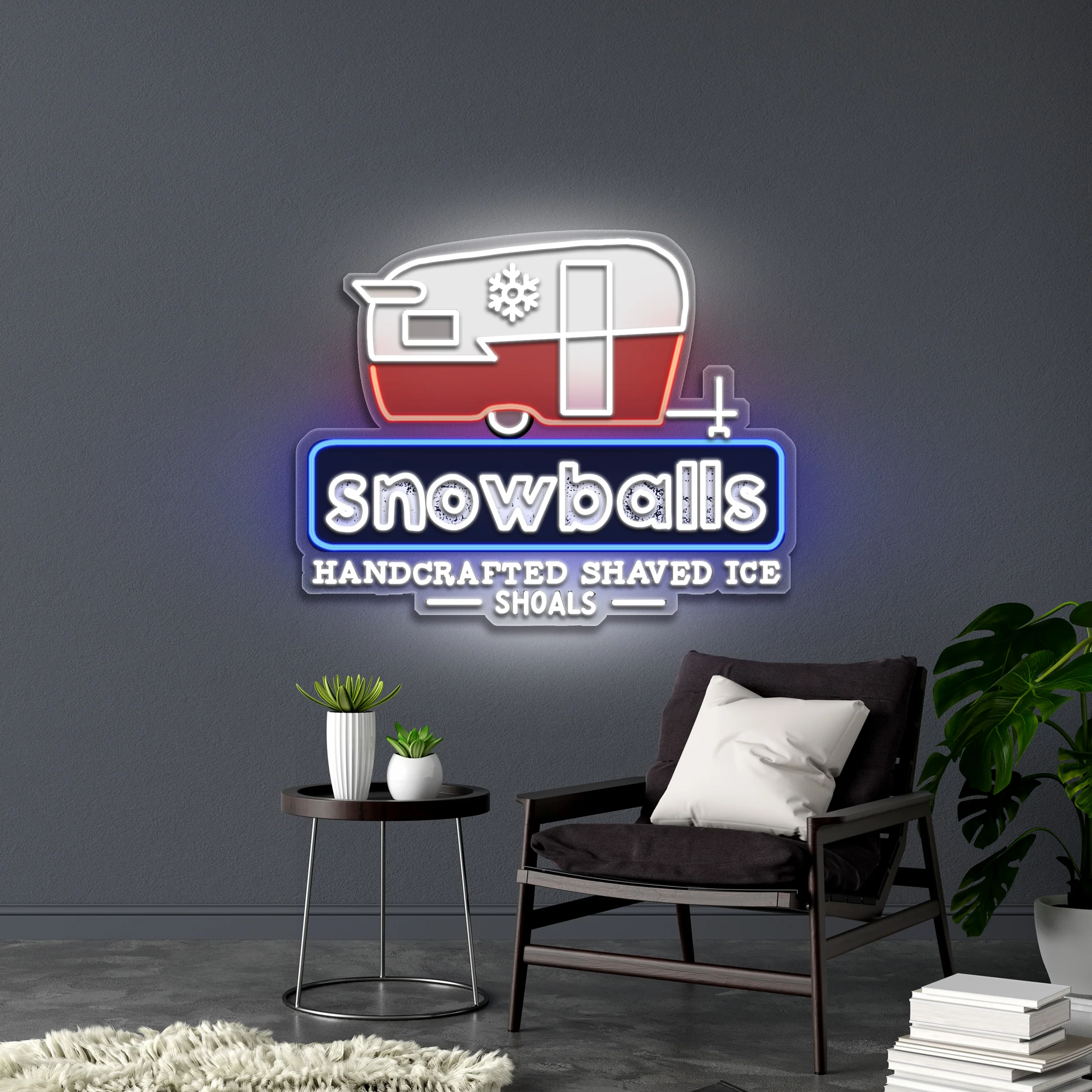 SNOWBALLS - Premium Neon Artwork