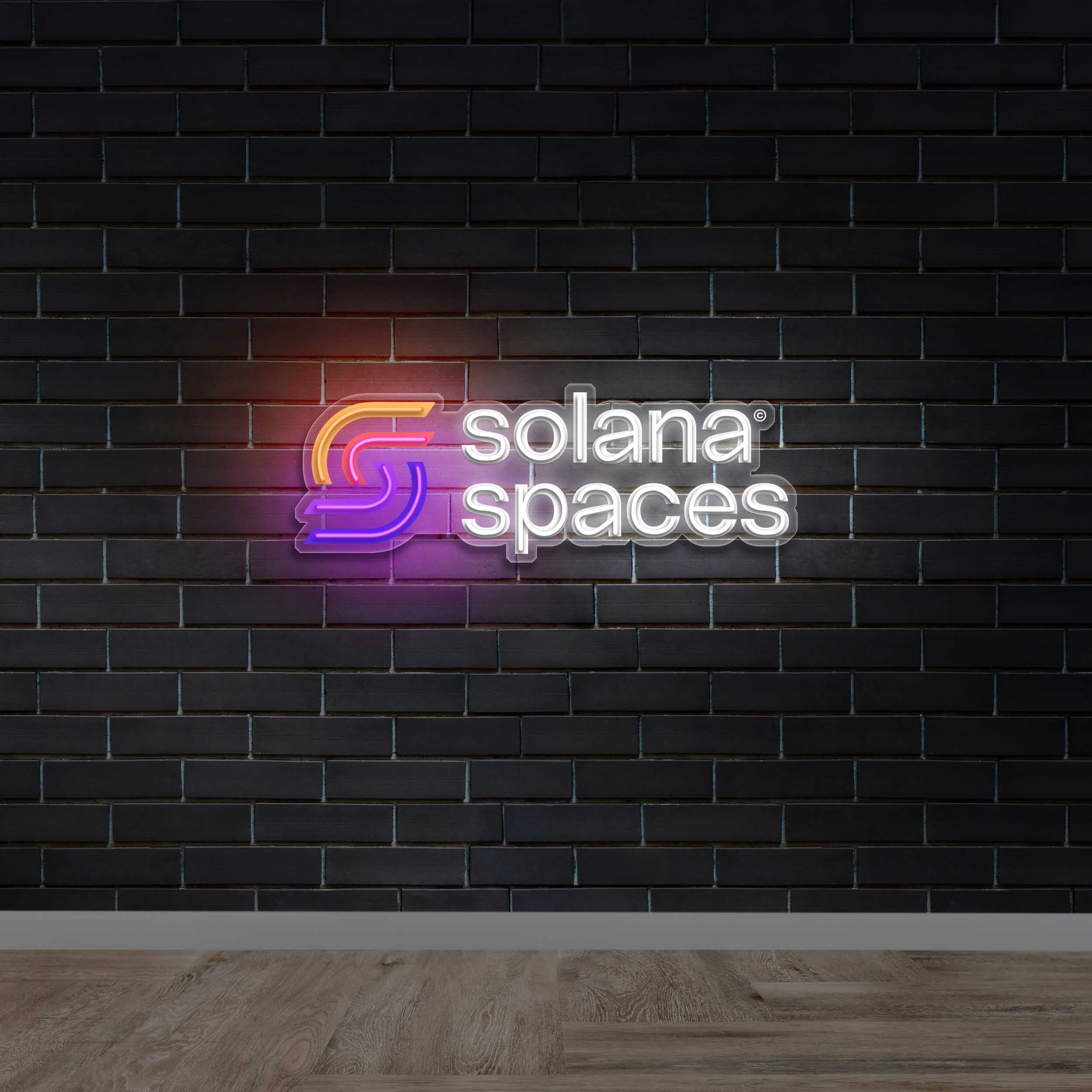 SOLANA SPACES - Premium Neon Artwork