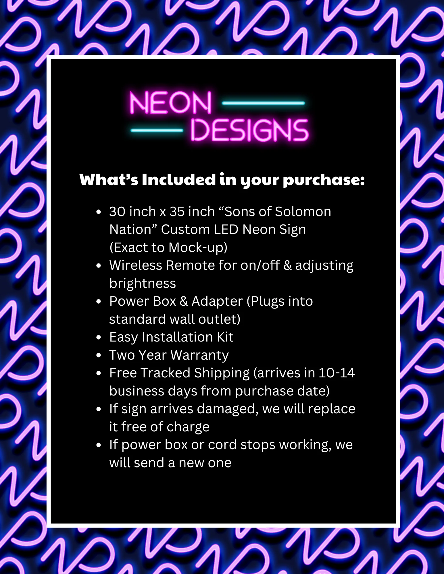 Sons of Solomon Nation - Premium Neon Artwork - Image 2