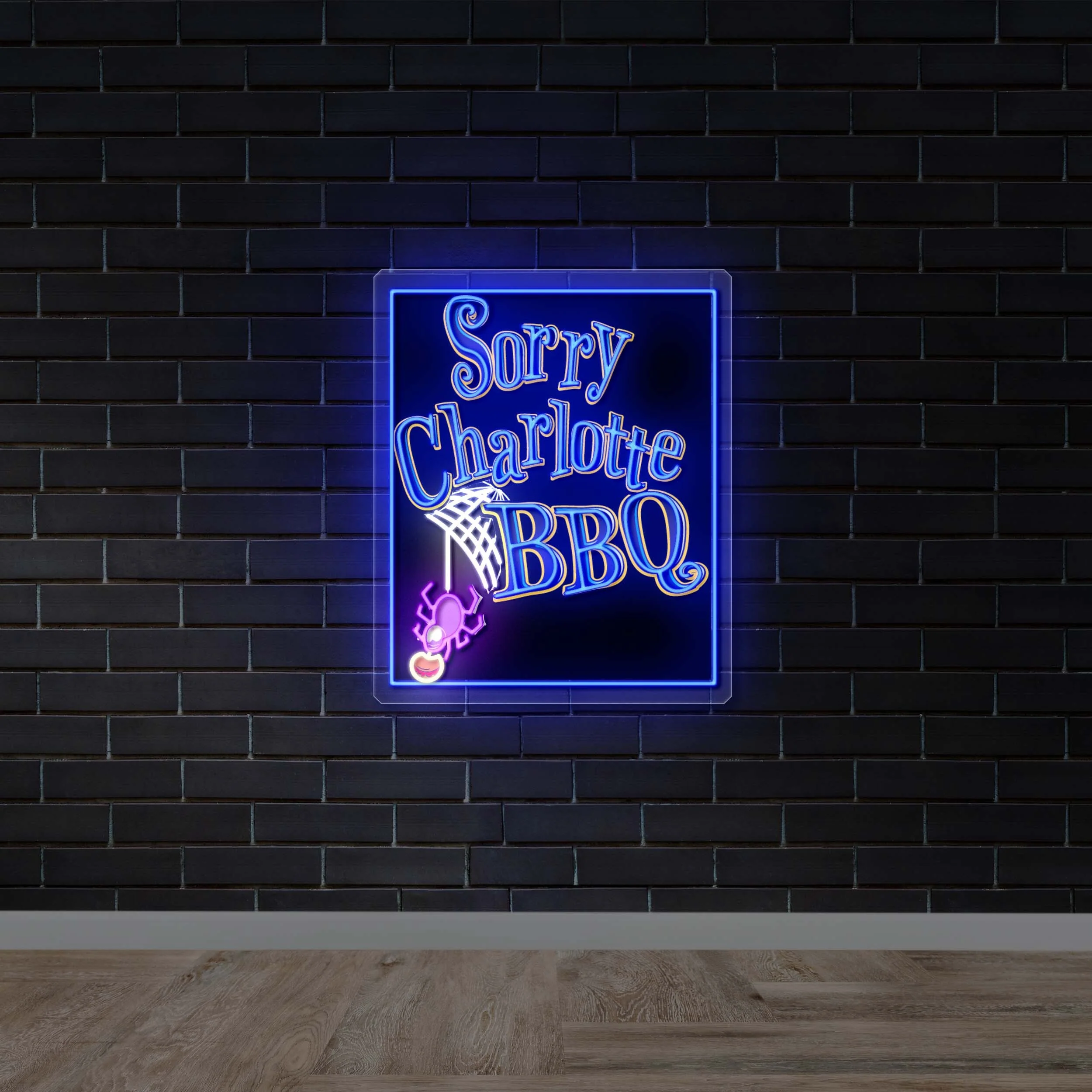 Sorry Charlotte BBQ - Premium Neon Artwork
