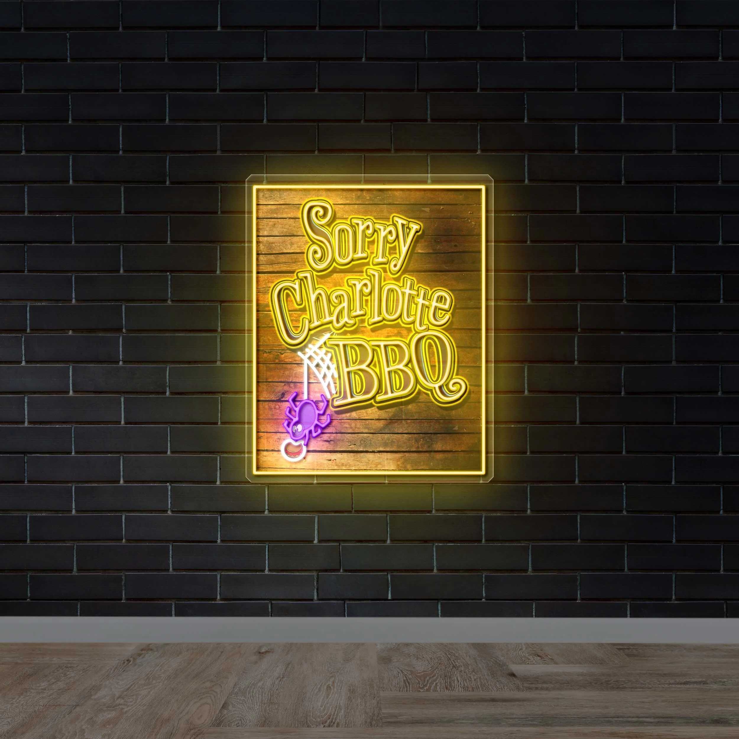 Sorry Charlotte BBQ - Premium Neon Artwork - Image 2