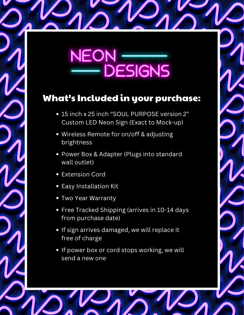 SOUL PURPOSE version 2 - Premium Neon Artwork - Image 2