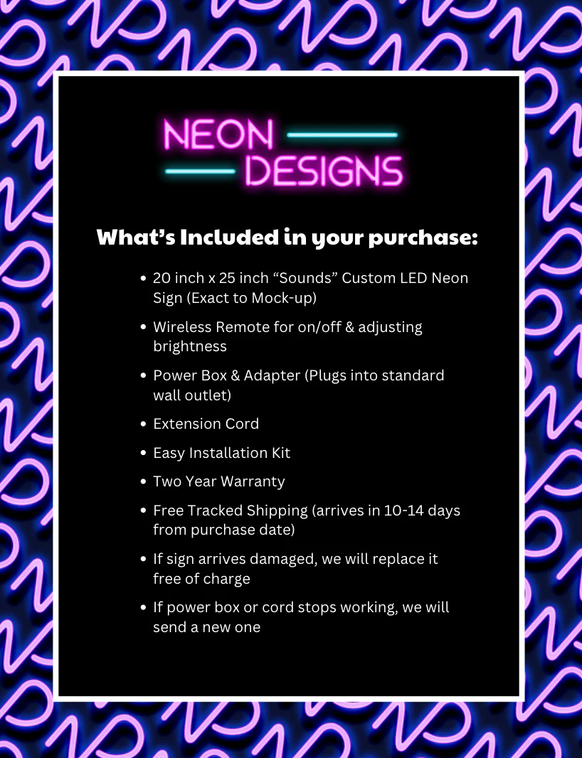 Sounds - Premium Neon Artwork - Image 2