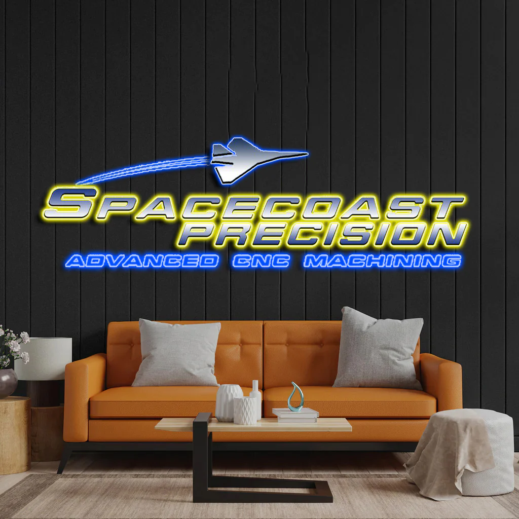 Spacecoast Precision - Premium Neon Artwork