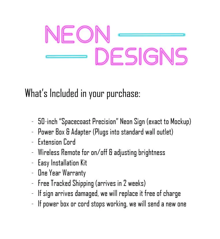 Spacecoast Precision - Premium Neon Artwork - Image 3